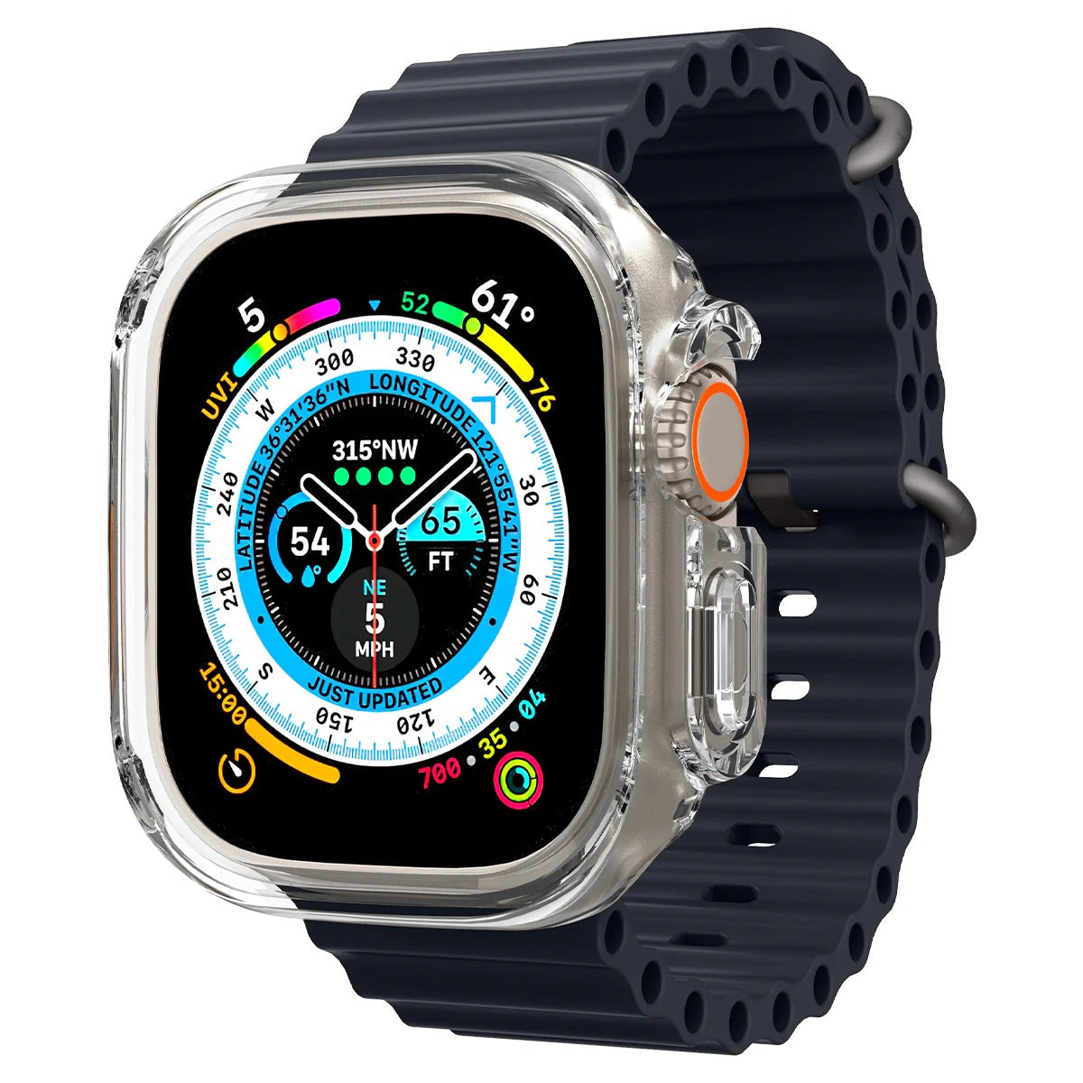 Schutzhülle Spigen Ultra Hybrid für Apple Watch Ultra 3/2/1 49 mm, Transparent