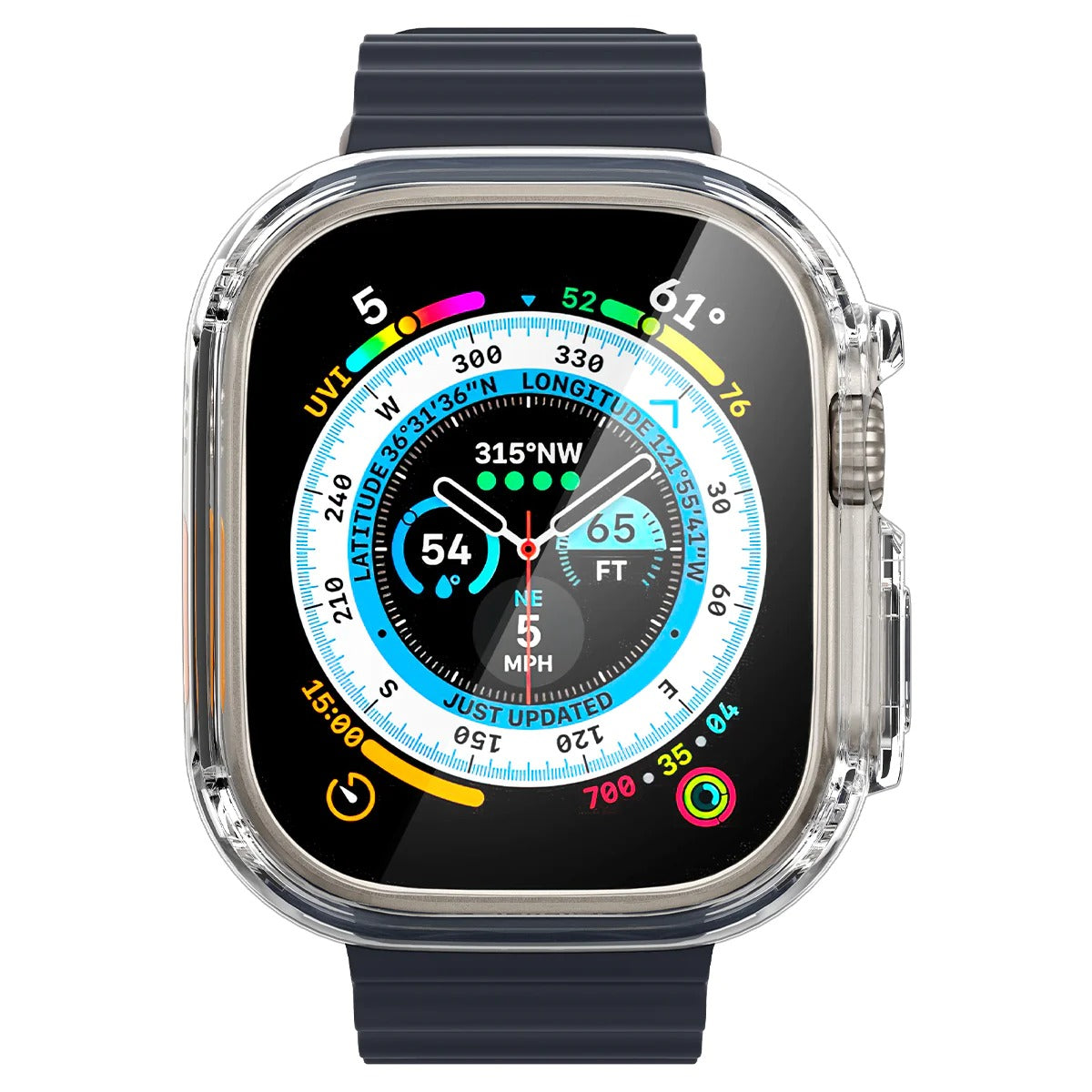 Schutzhülle Spigen Ultra Hybrid für Apple Watch Ultra 3/2/1 49 mm, Transparent