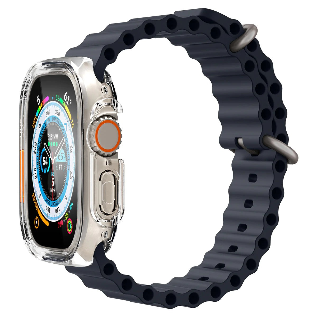 Schutzhülle Spigen Ultra Hybrid für Apple Watch Ultra 3/2/1 49 mm, Transparent