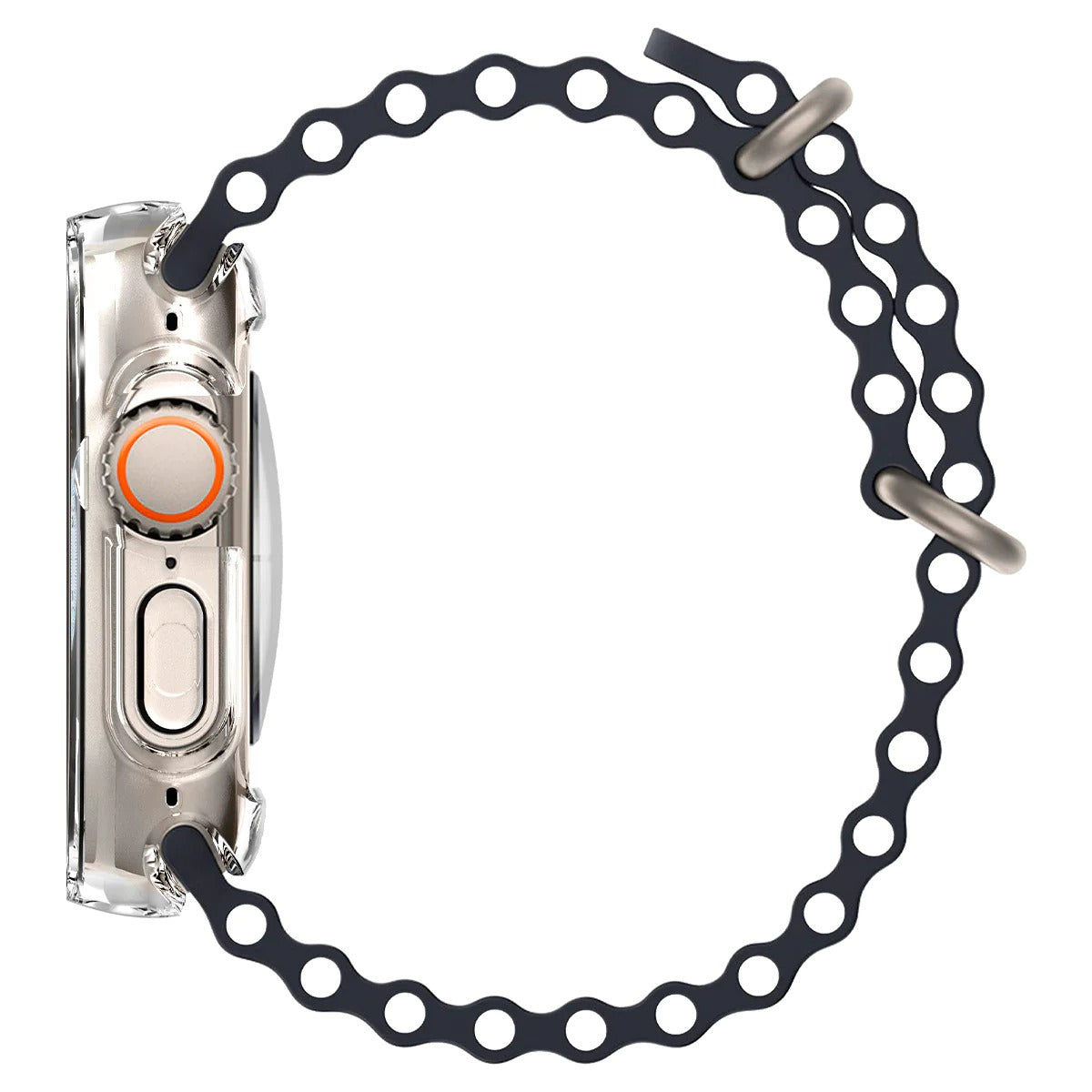 Schutzhülle Spigen Ultra Hybrid für Apple Watch Ultra 3/2/1 49 mm, Transparent