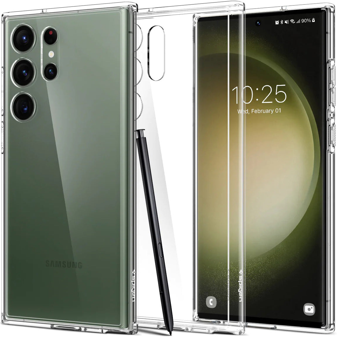 Schutzhülle Spigen Ultra Hybrid für Galaxy S23 Ultra, Transparent