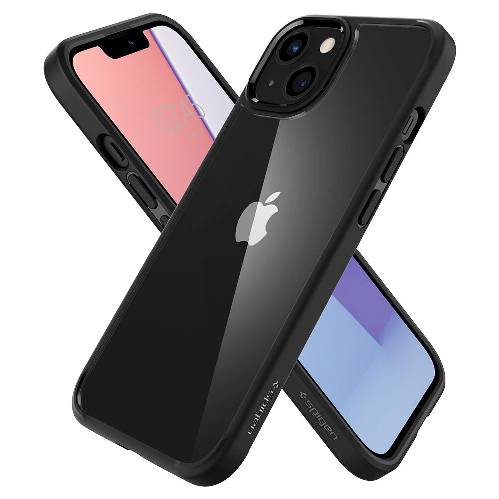 Schutzhülle Spigen Ultra Hybrid für iPhone 13, Schwarz