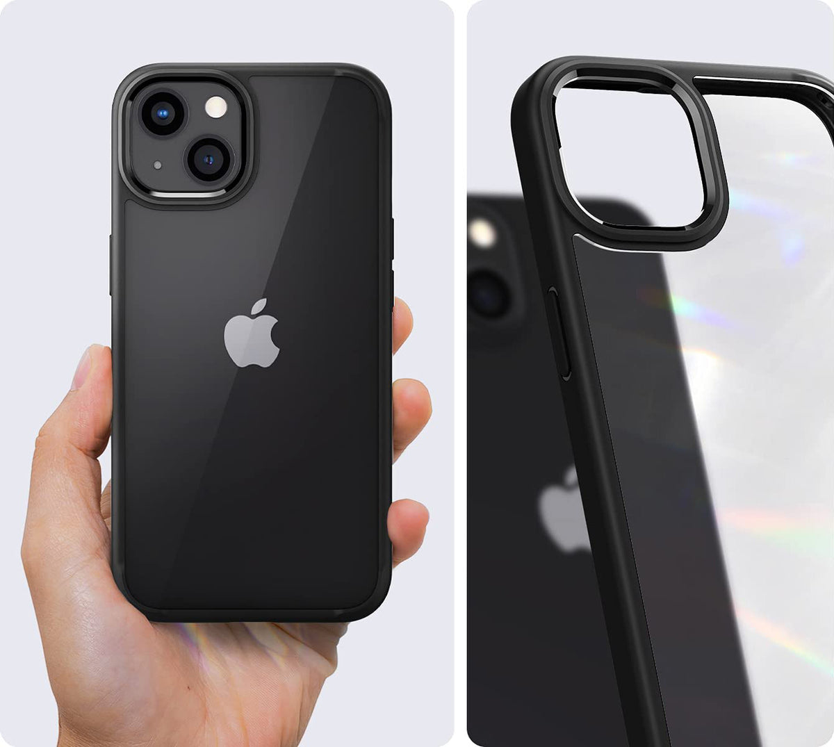 Schutzhülle Spigen Ultra Hybrid für iPhone 13, Schwarz