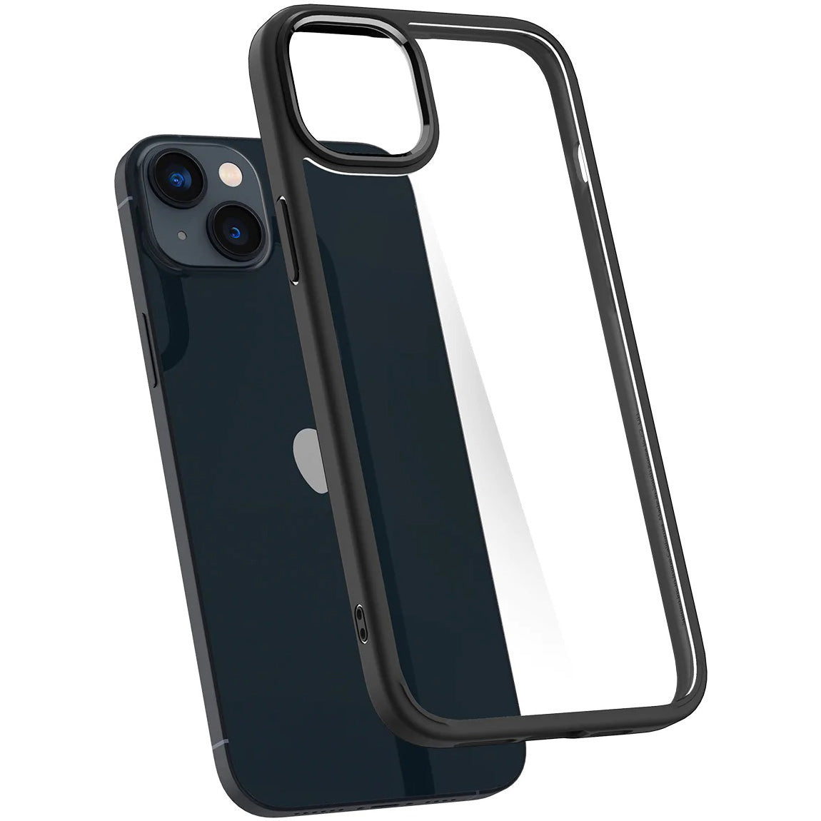 Schutzhülle Spigen Ultra Hybrid für iPhone 14, Transparent/Schwarz