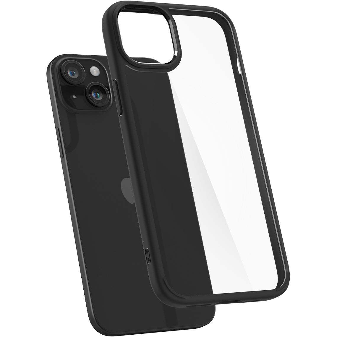 Schutzhülle für iPhone 15, Spigen Ultra Hybrid, Transparent-Schwarz