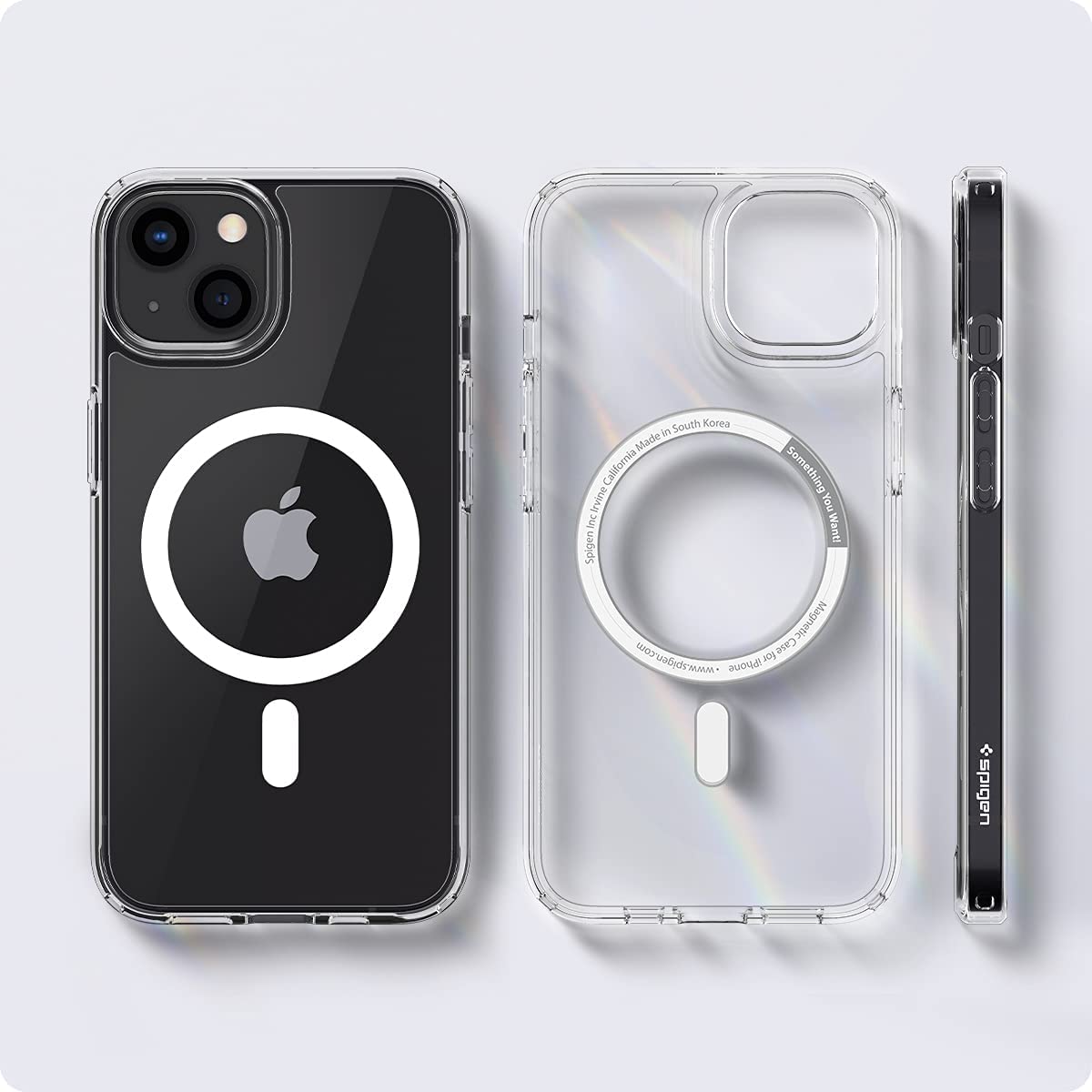 Schutzhülle Spigen Ultra Hybrid Mag MagSafe für iPhone 13 Mini, Weiß