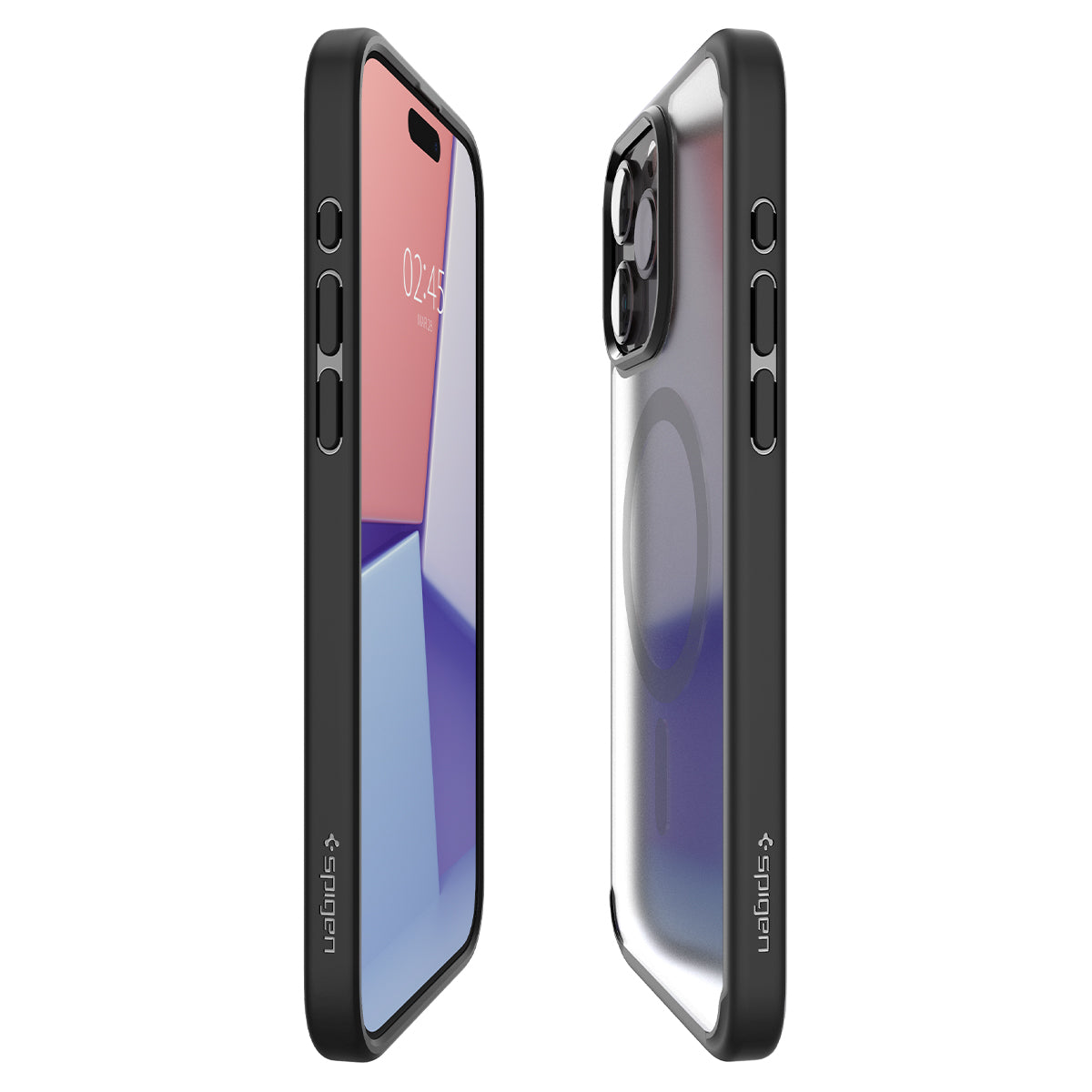 Schutzhülle Spigen Ultra Hybrid Mag mit MagSafe für Apple iPhone 15 Pro Max, Rauchfarben-Schwarz