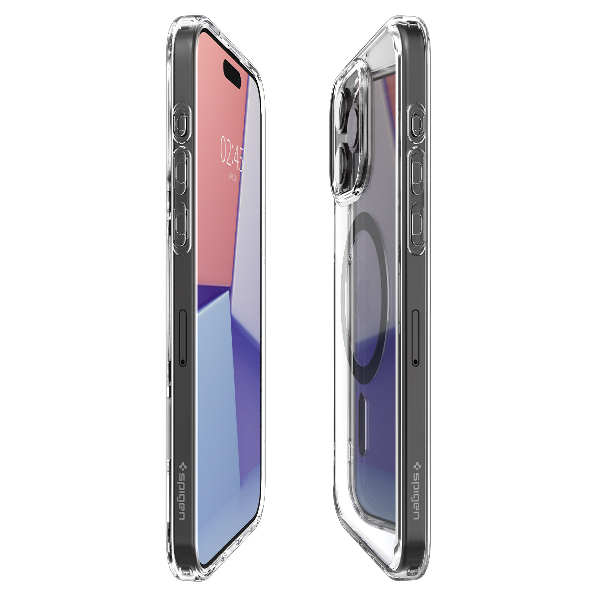 Schutzhülle Spigen Ultra Hybrid Mag mit MagSafe für Apple iPhone 15 Pro Max, Transparent-Grau