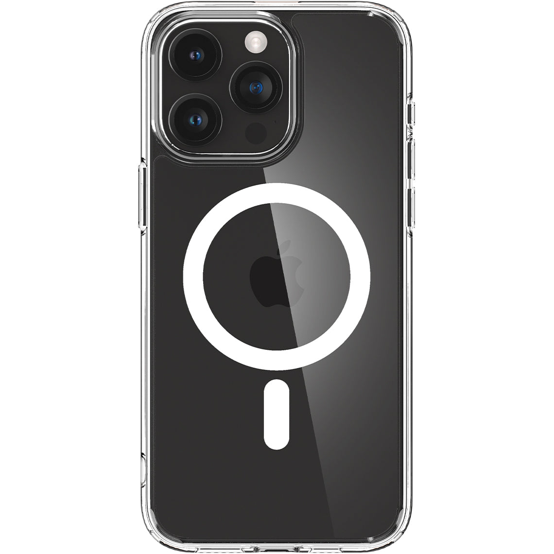 Schutzhülle Spigen Ultra Hybrid Mag mit MagSafe für Apple iPhone 15 Pro Max, Transparent-Weiß