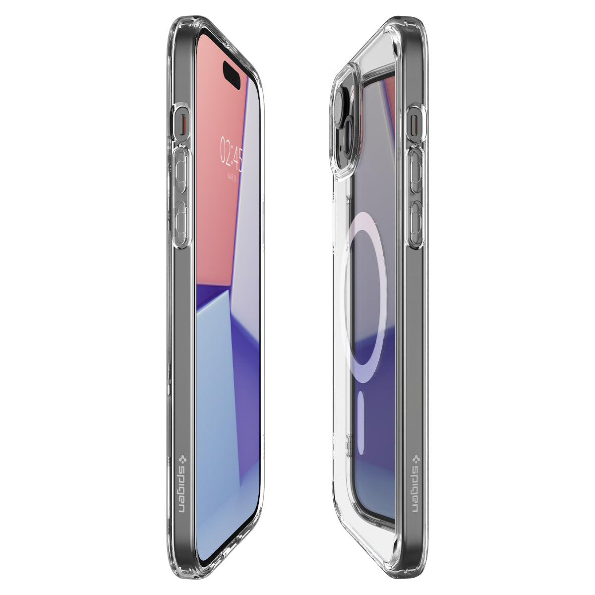 Schutzhülle Spigen Ultra Hybrid Mag mit MagSafe für Apple iPhone 15, Transparent-Weiß