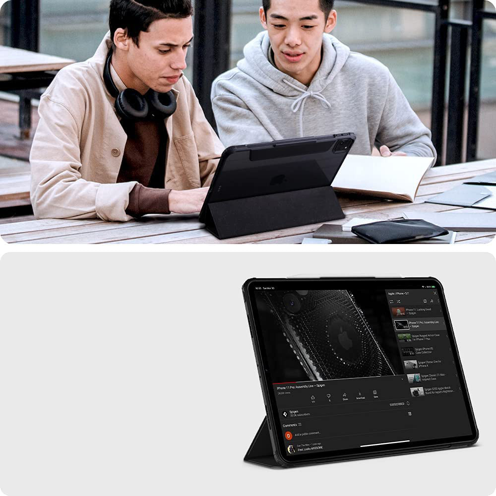 Schutzhülle Spigen Ultra Hybrid Pro für iPad Pro 11 2022/2021/2020/2018 (v2), Schwarz