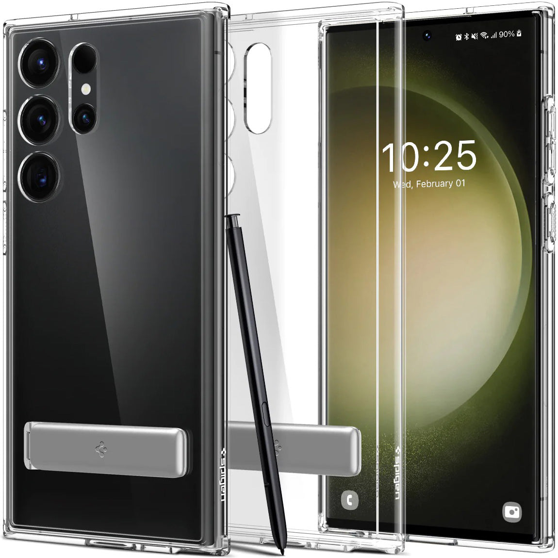 Schutzhülle Spigen Ultra Hybrid S für Galaxy S23 Ultra, Transparent