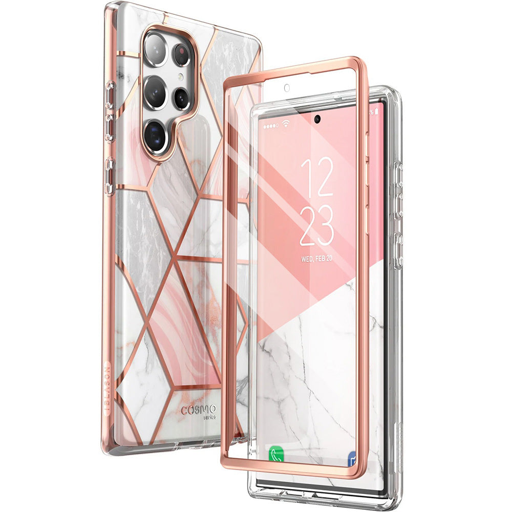 Schutzhülle Supcase i-Blason Cosmo SP für Galaxy S22 Ultra 5G, Marmor-rosa