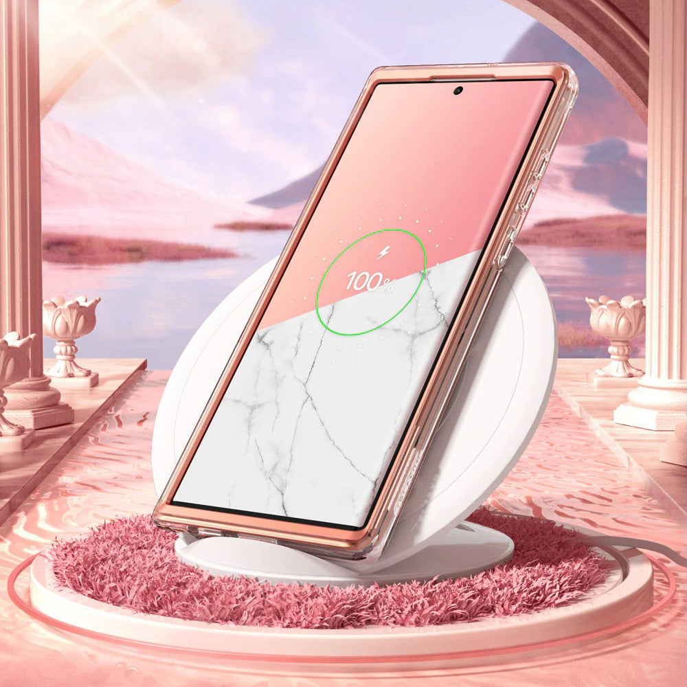 Schutzhülle Supcase i-Blason Cosmo SP für Galaxy S22 Ultra 5G, Marmor-rosa