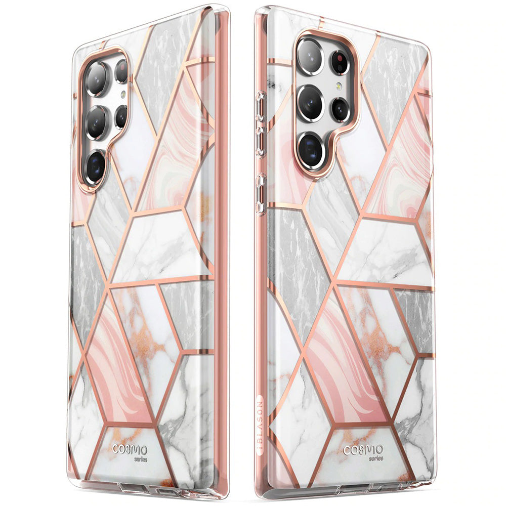 Schutzhülle Supcase i-Blason Cosmo SP für Galaxy S22 Ultra 5G, Marmor-rosa