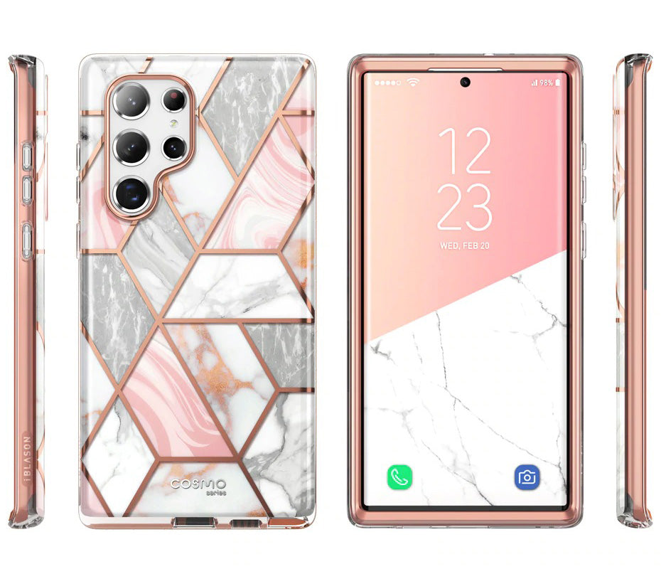 Schutzhülle Supcase i-Blason Cosmo SP für Galaxy S22 Ultra 5G, Marmor-rosa