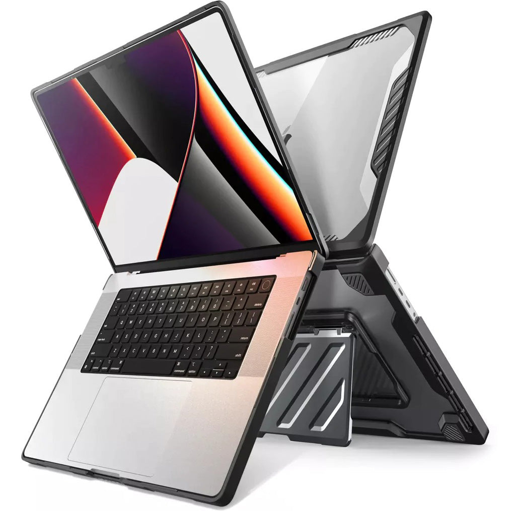 Schutzhülle Supcase UB Pro für MacBook Pro 16" 2021-2026, Transparent/Schwarz