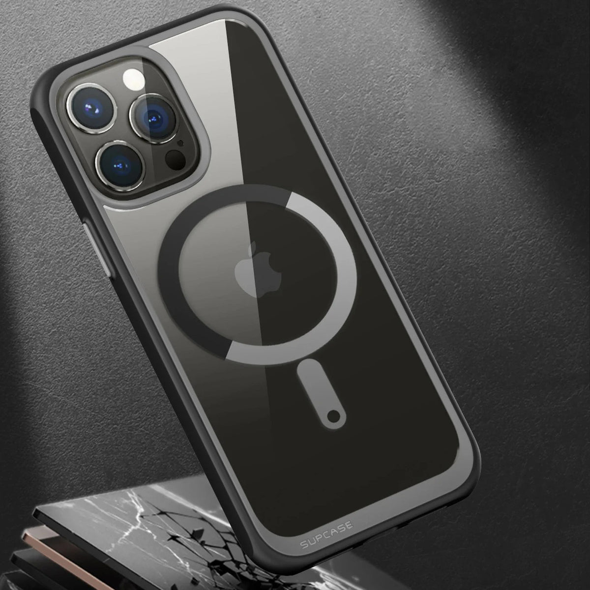 Schutzhülle Supcase UB Mag mit MagSafe für iPhone 14 Pro Max, Transparent-Schwarz