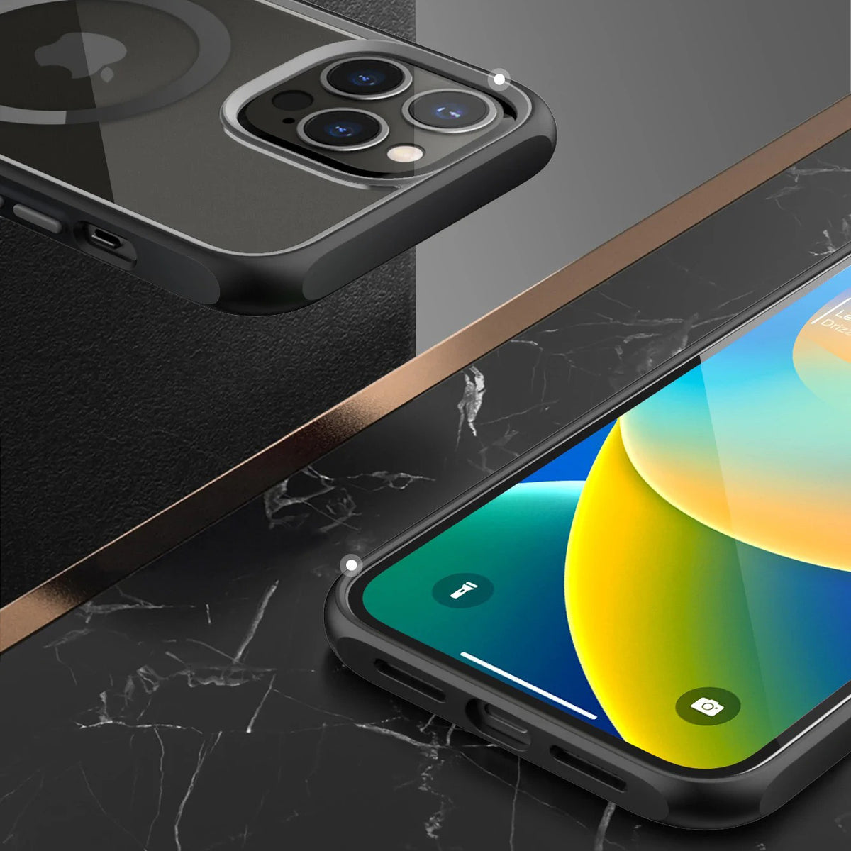 Schutzhülle Supcase UB Mag mit MagSafe für iPhone 14 Pro Max, Transparent-Schwarz