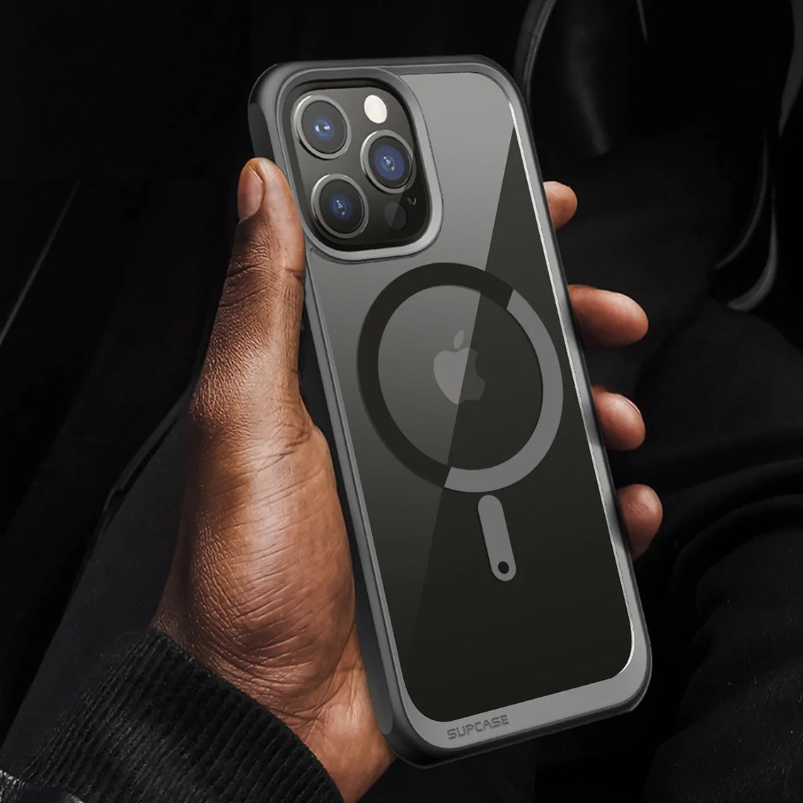 Schutzhülle Supcase UB Mag mit MagSafe für iPhone 14 Pro Max, Transparent-Schwarz