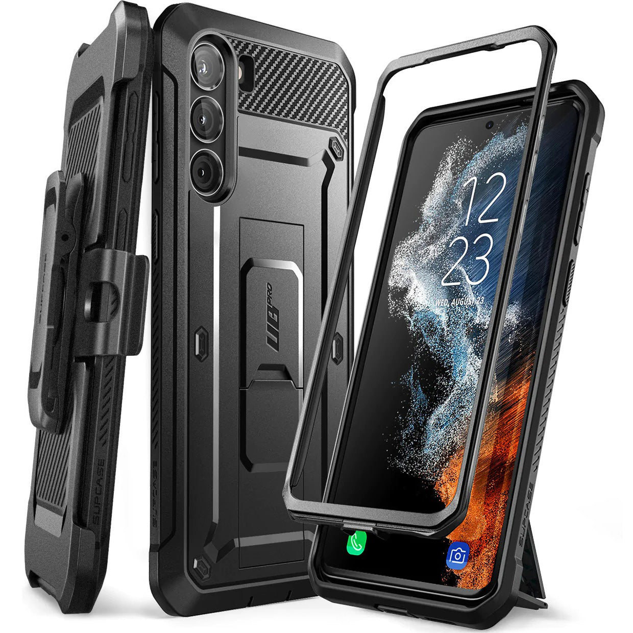 Schutzhülle Supcase UB Pro noSP für Galaxy S23 Plus 5G, Schwarz