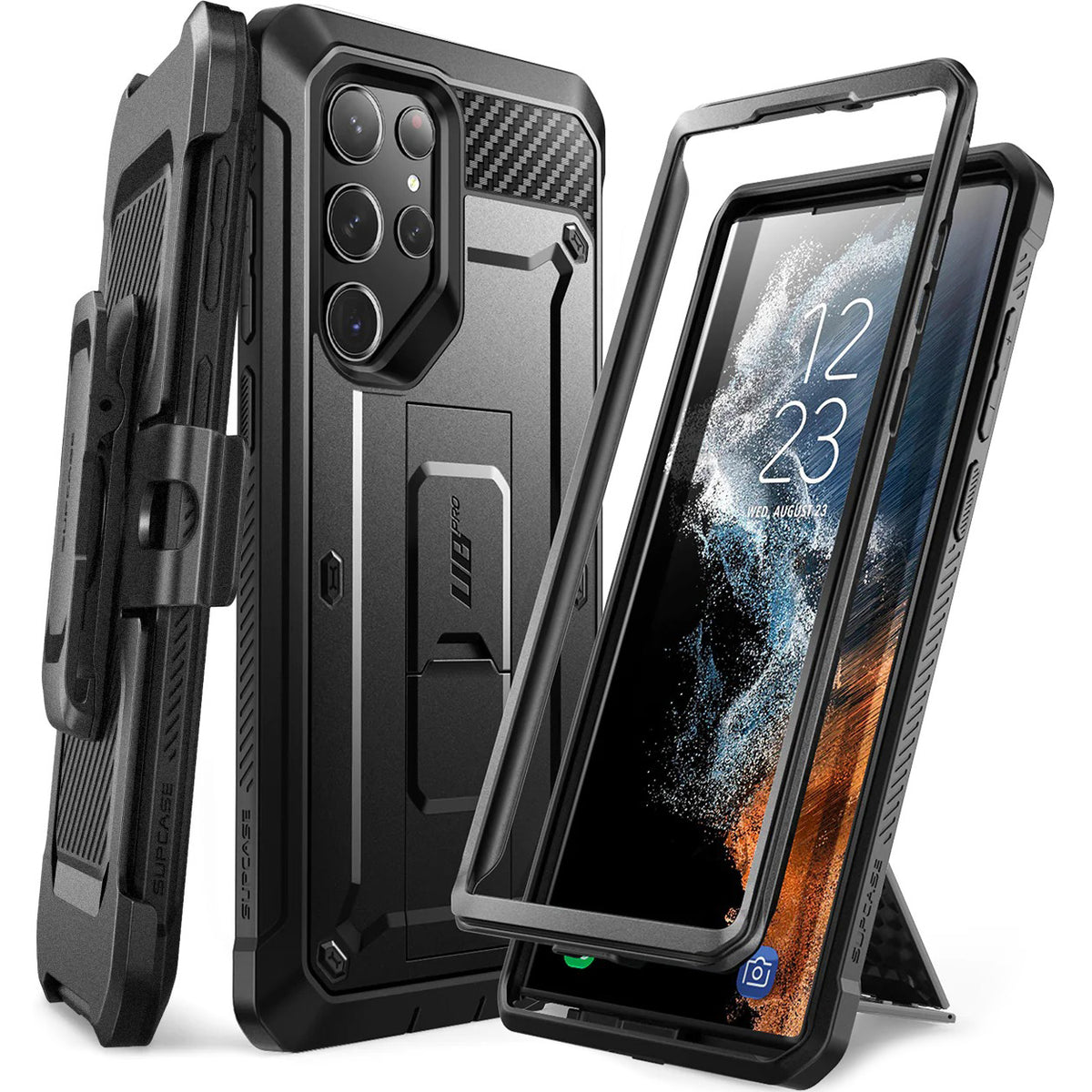 Schutzhülle Supcase UB Pro noSP für Galaxy S23 Ultra 5G, Schwarz