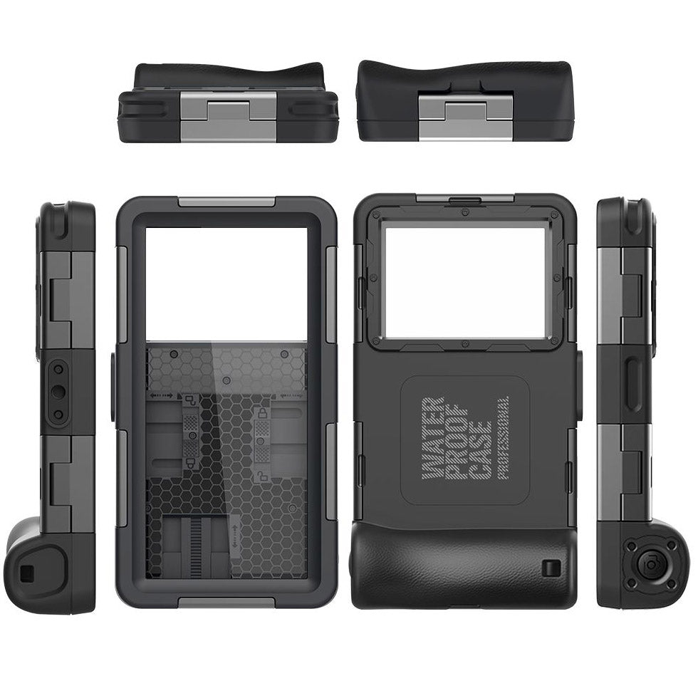 Wasserdichte Schutzhülle Tech Protect Universal Diving case für Smartphone von 4,7" max. 6.7", Schwarz