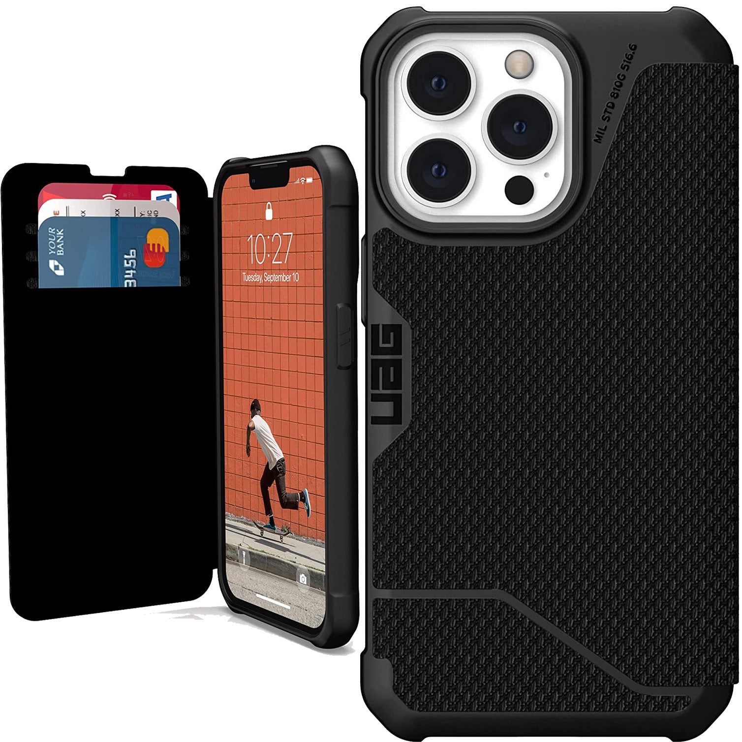 Hülle mit klappe UAG Urban Armor Gear Metropolis Kevlar für iPhone 13