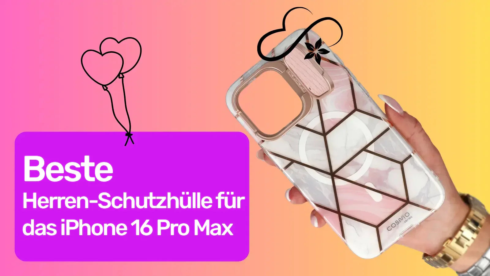 Stylische iPhone 16 Pro Max Hülle für Mädchen – Eleganz und Schutz in einem