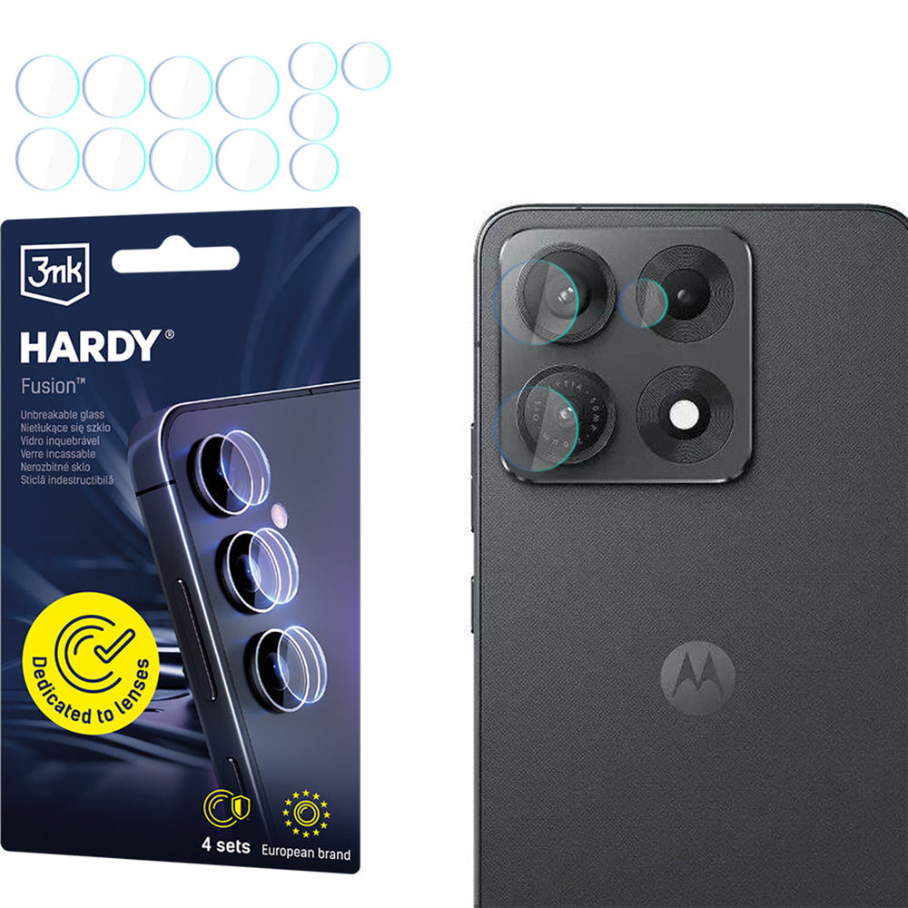 4x Hybridglas Kameraschutz für Linsen für Motorola Edge 70 Max, 3mk Hardy Fusion Lens Protection (1/11)