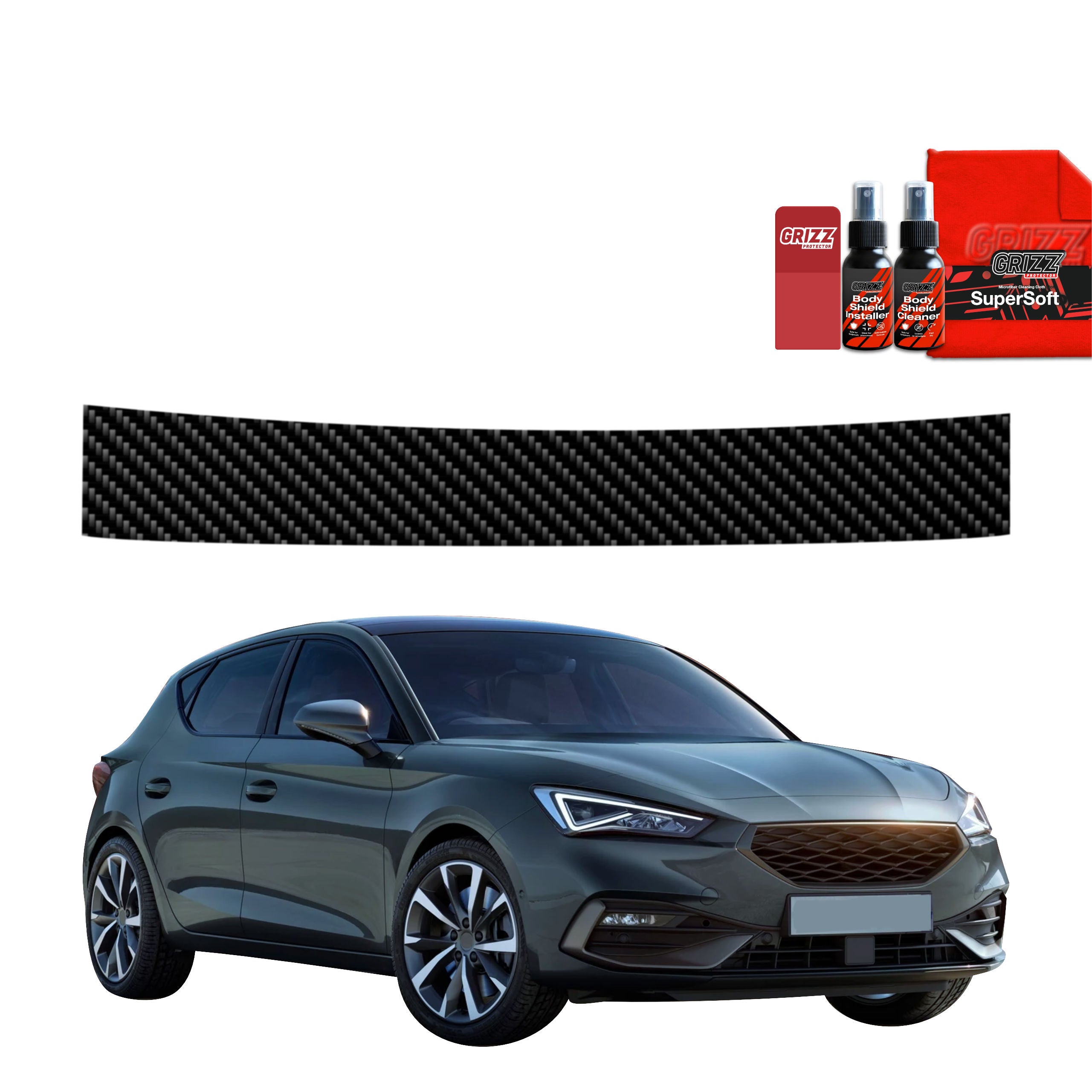 Kohlenstoff Schutzfolie Grizz Protector für Ladekante - Seat Leon (2024-2026)