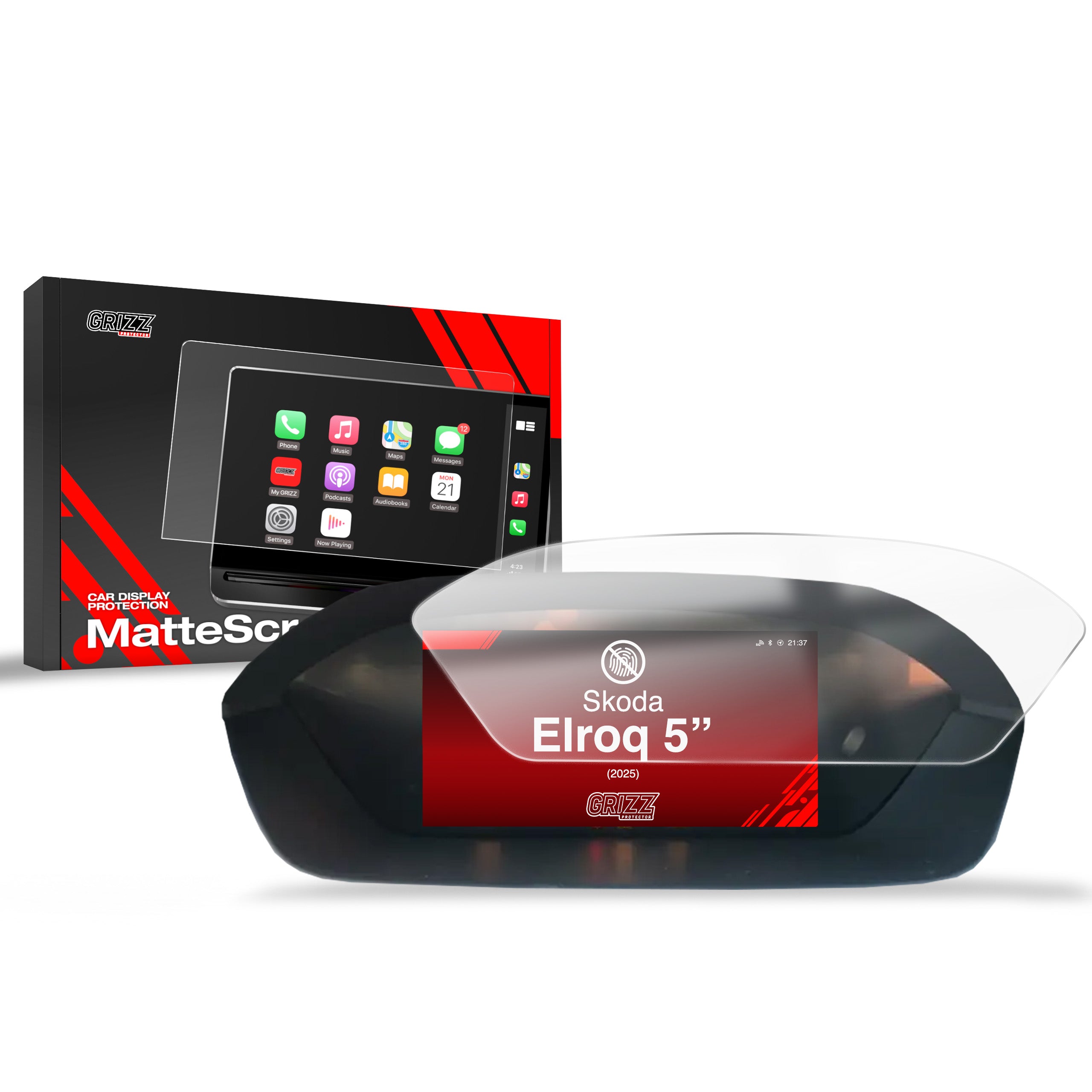 Matte Autodisplayfolie für Skoda Elroq 5" (2025-2026), Grizz Protector
