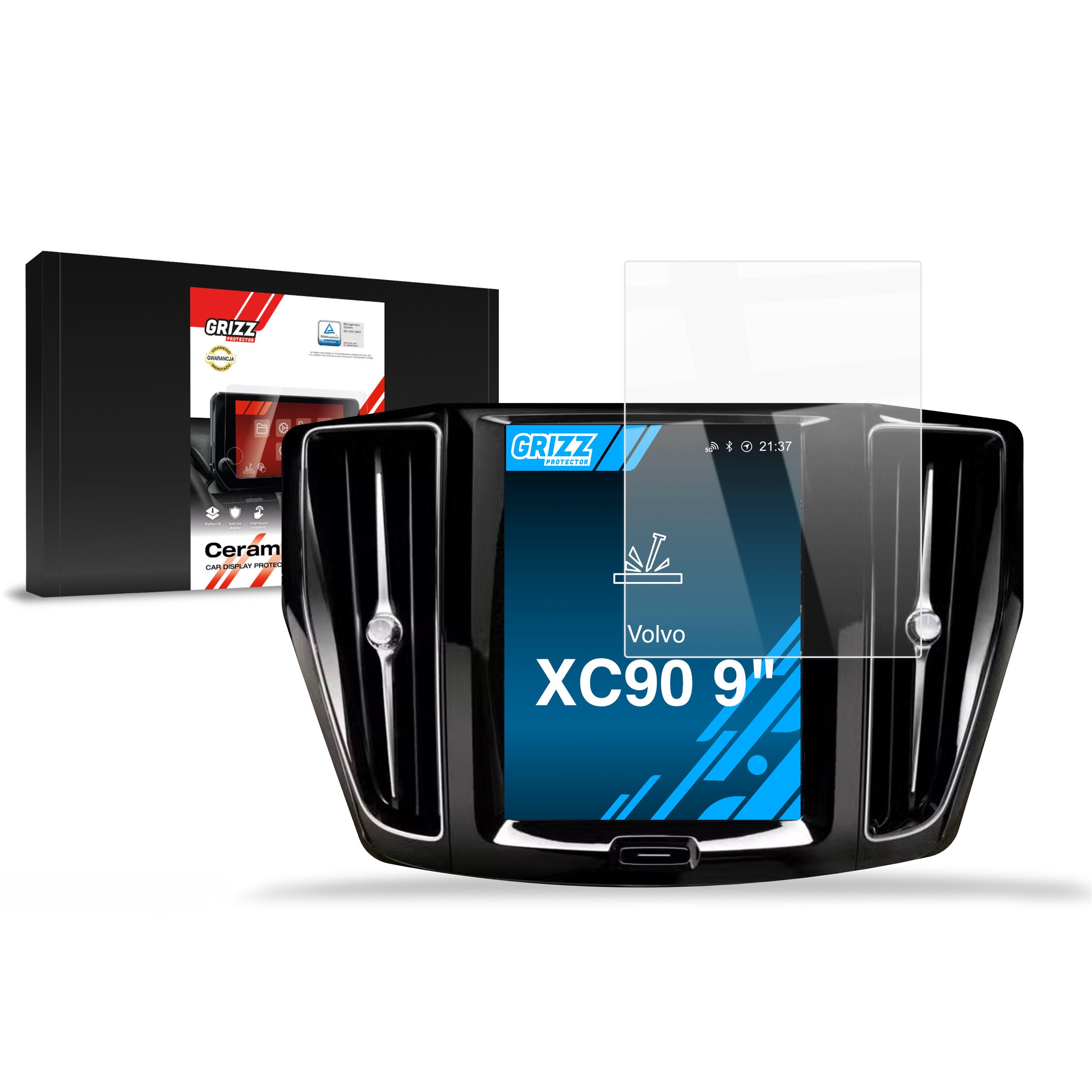 Keramische Autodisplayfolie für Volvo XC90 (2020-2025), Grizz Protector