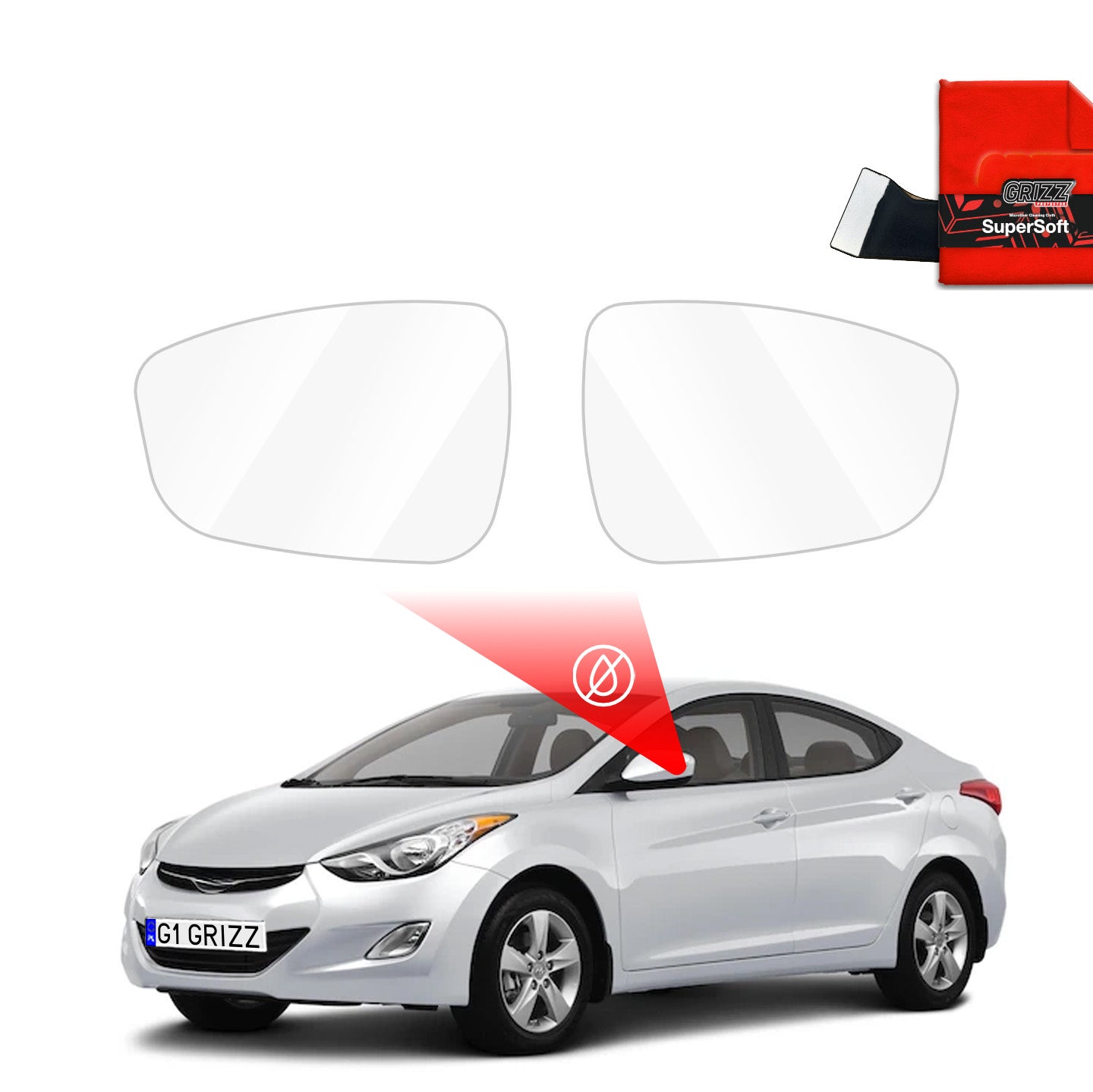 Regenschutzfolie Grizz Protector für Außenspiegel - Hyundai Elantra (2010-2013)