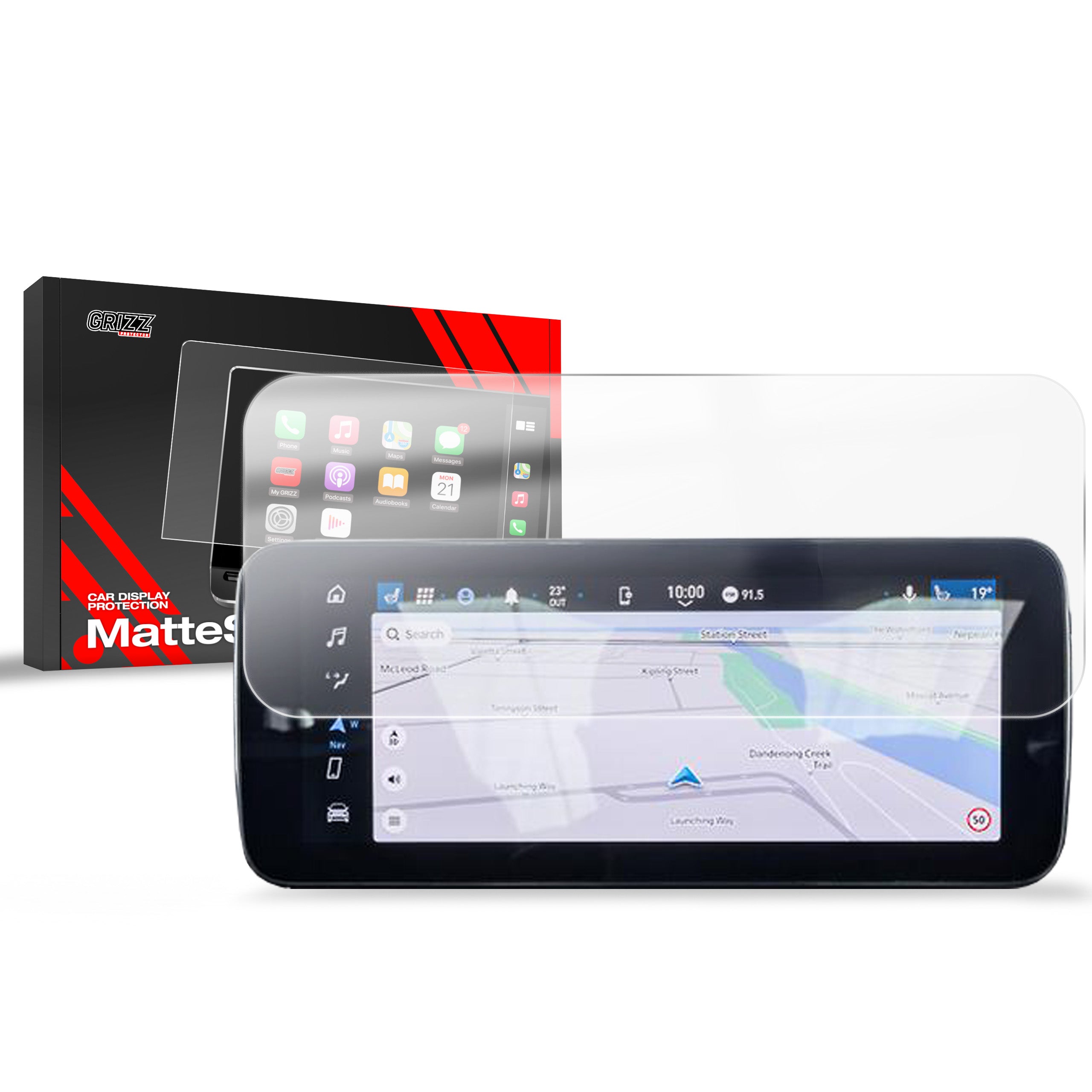 Matte Autodisplayfolie für Abarth 500e 12,3" (2023-2026), Grizz Protector
