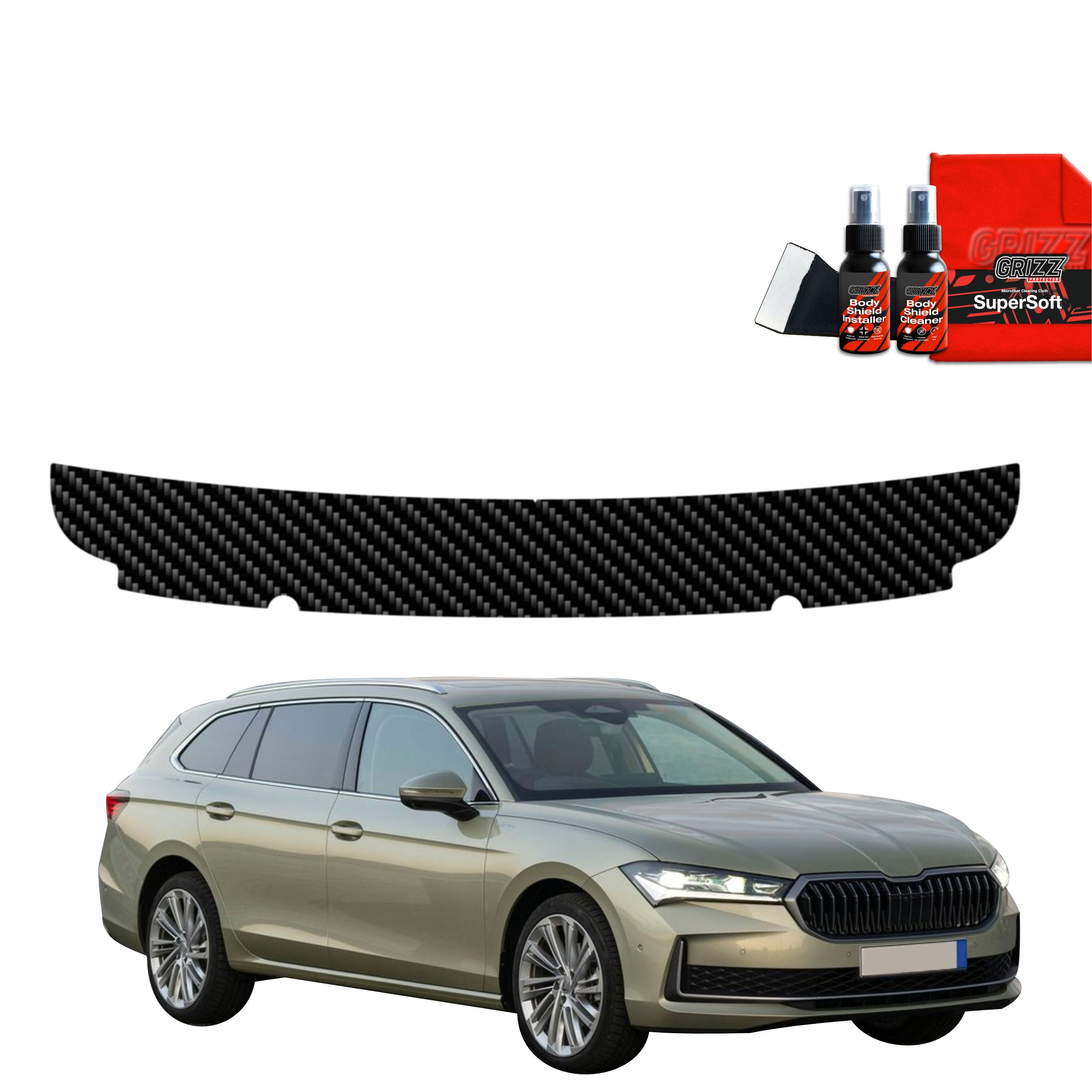 Kohlenstoff Schutzfolie Grizz Protector für Ladekante - Skoda Superb 4 Combi (2024-2026)