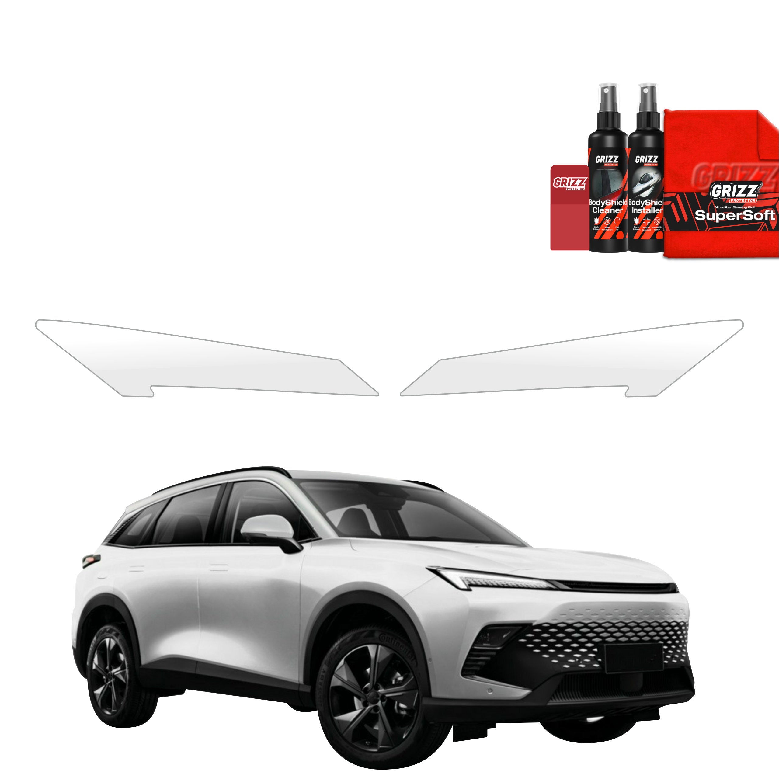 2in1 Schutzfolie Grizz Protector für Scheinwerfer - BAIC BEIJING 5 (2023-2026)
