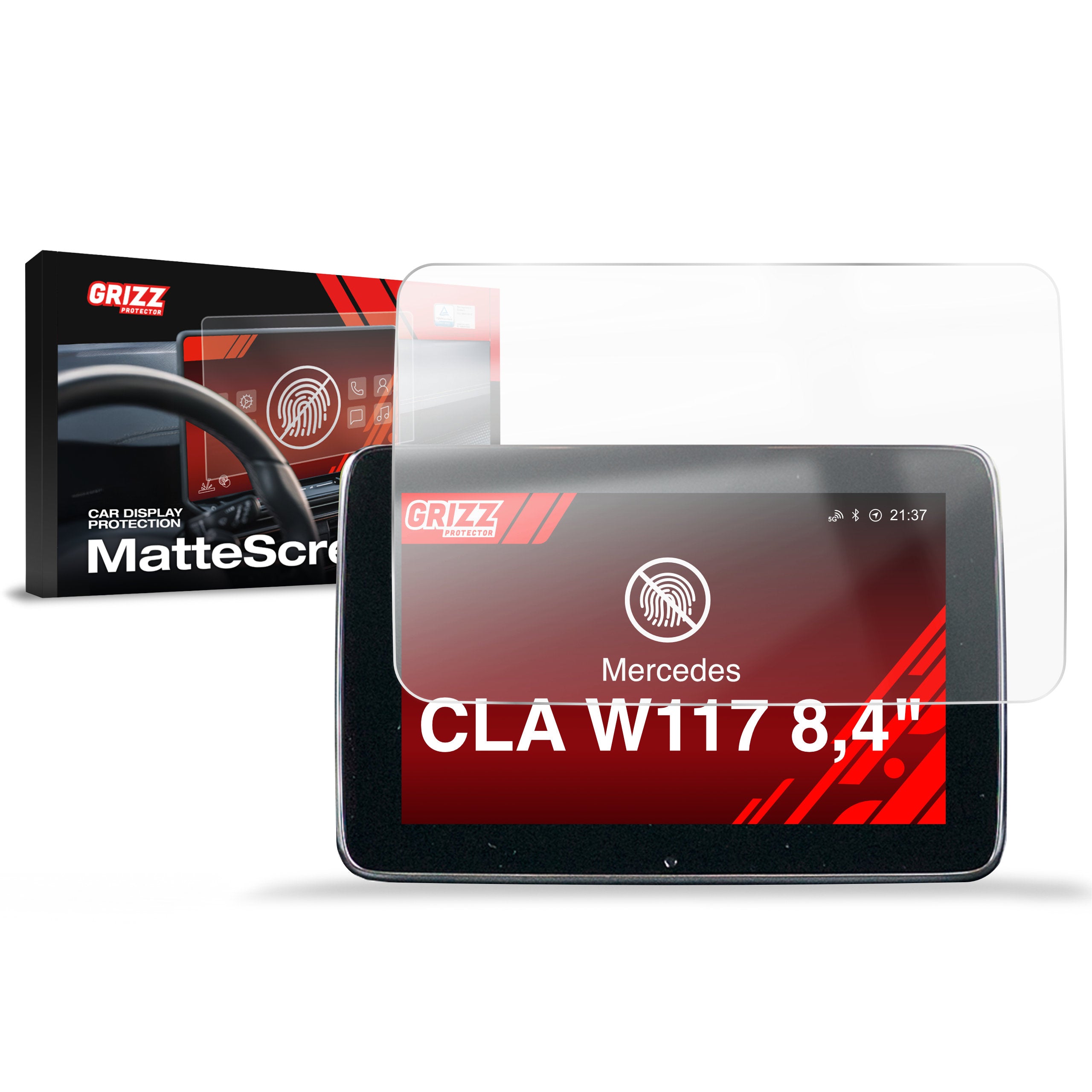 Matte Autodisplayfolie für Mercedes CLA W117 8,4" (2015-2019), Grizz Protector