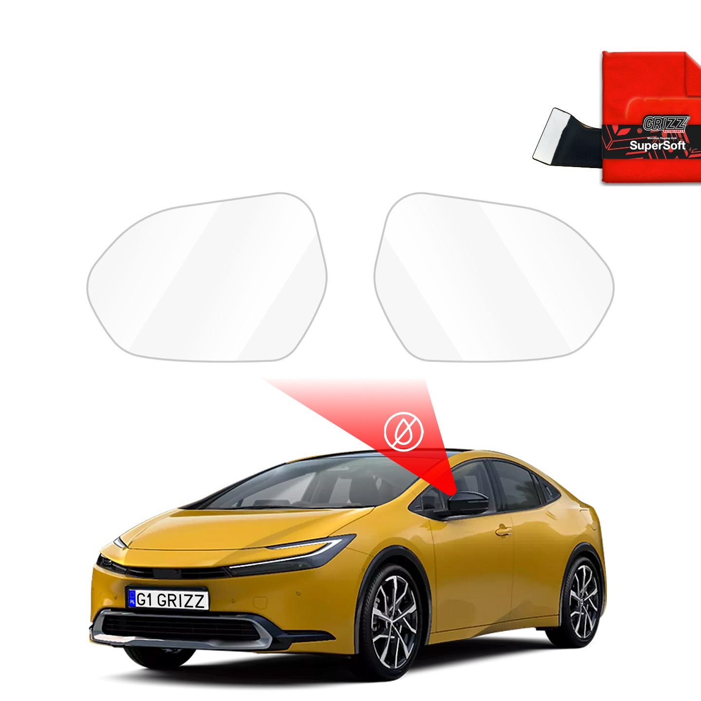 Regenschutzfolie Grizz Protector für Außenspiegel - Toyota Prius (2022-2026)