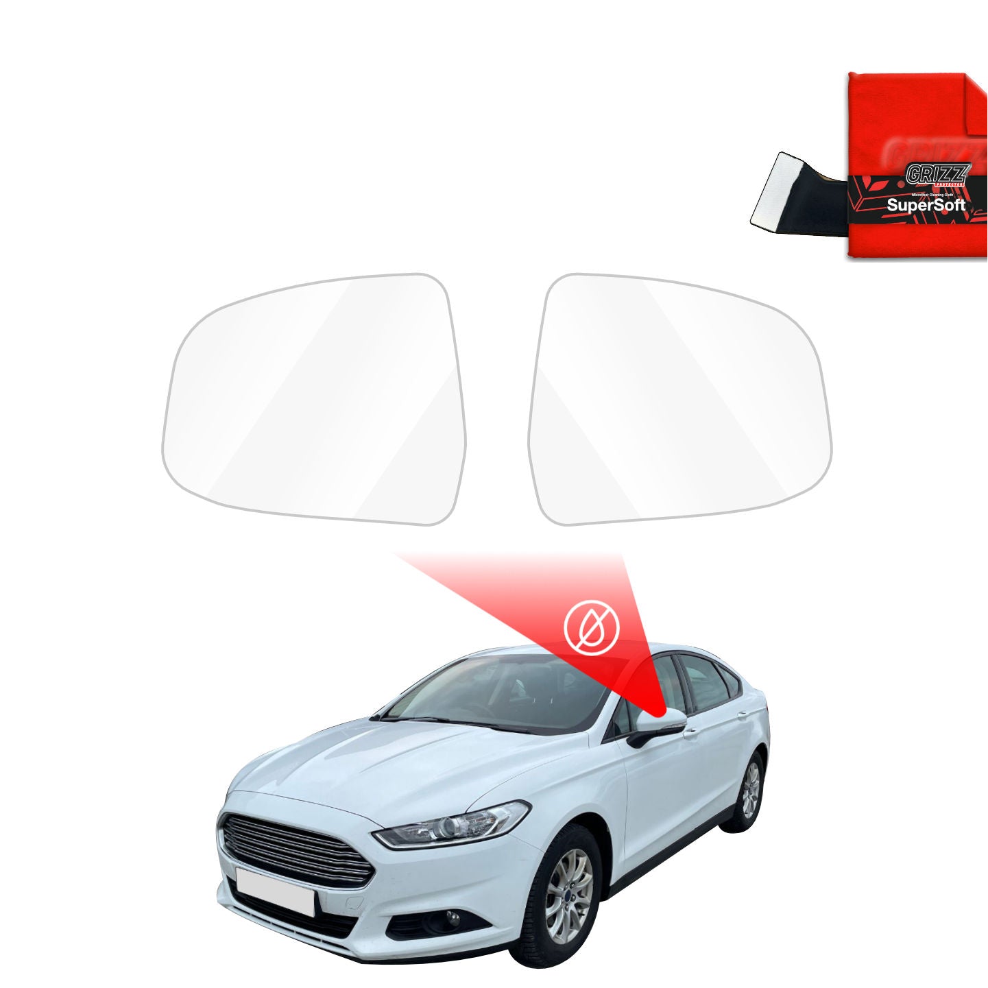 Regenschutzfolie Grizz Protector für Außenspiegel - Ford Mondeo Mk5 Sedan (2014-2019)