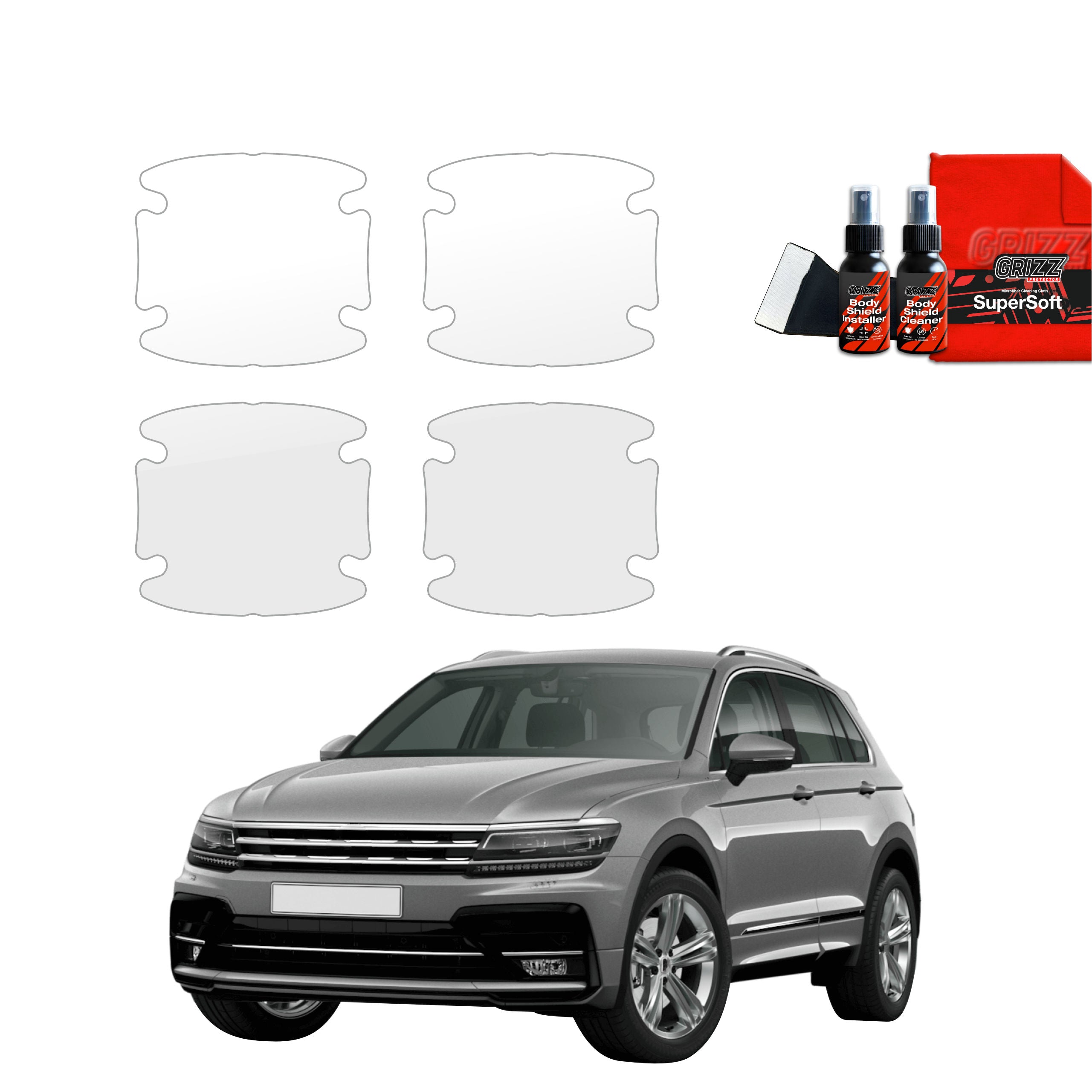 4in1 Schutzfolie Grizz Protector für Türgriffmulden - Volkswagen Tiguan 2 (2016-2020)