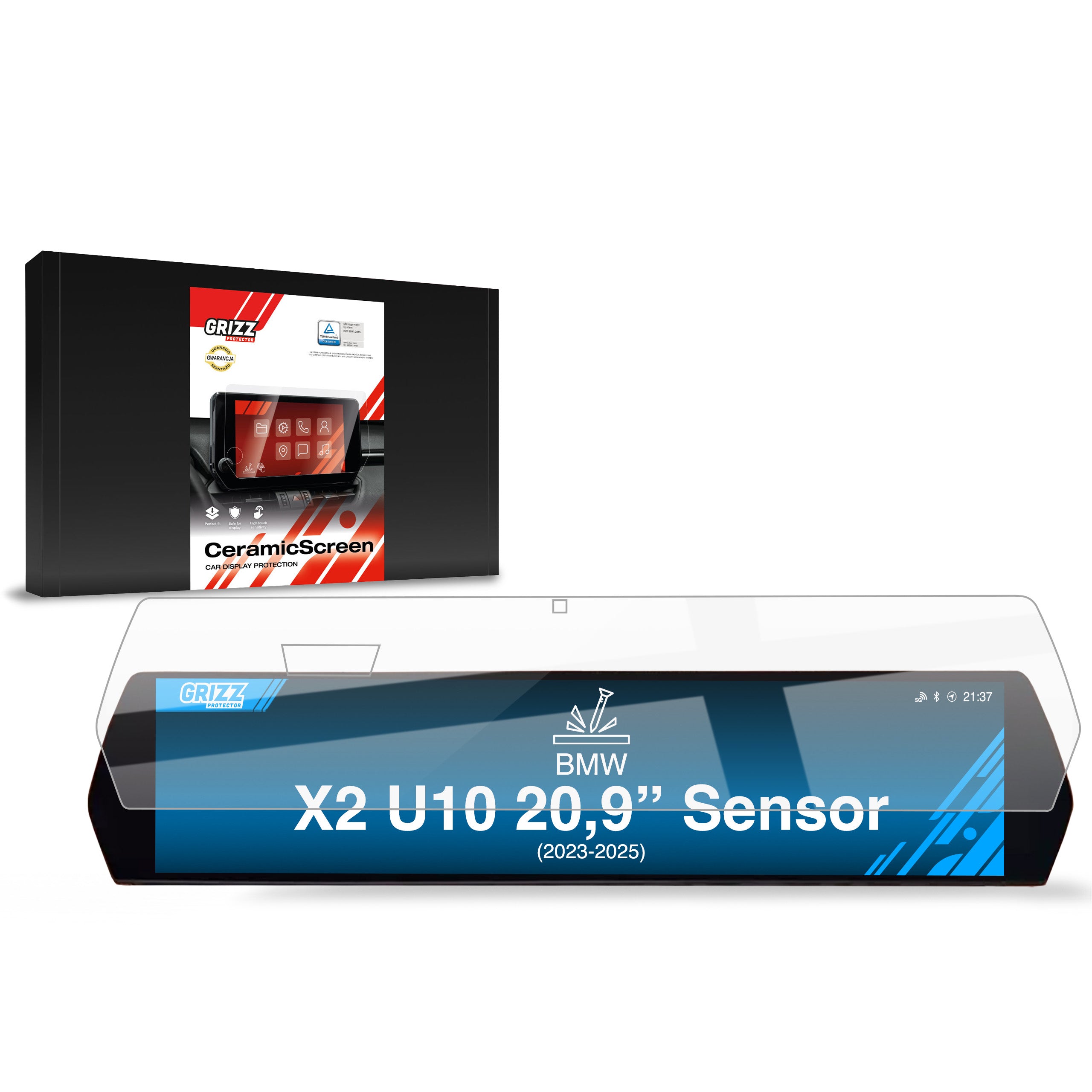 Keramische Autodisplayfolie für BMW X2 U10 Sensor (2023-2026), Grizz Protector