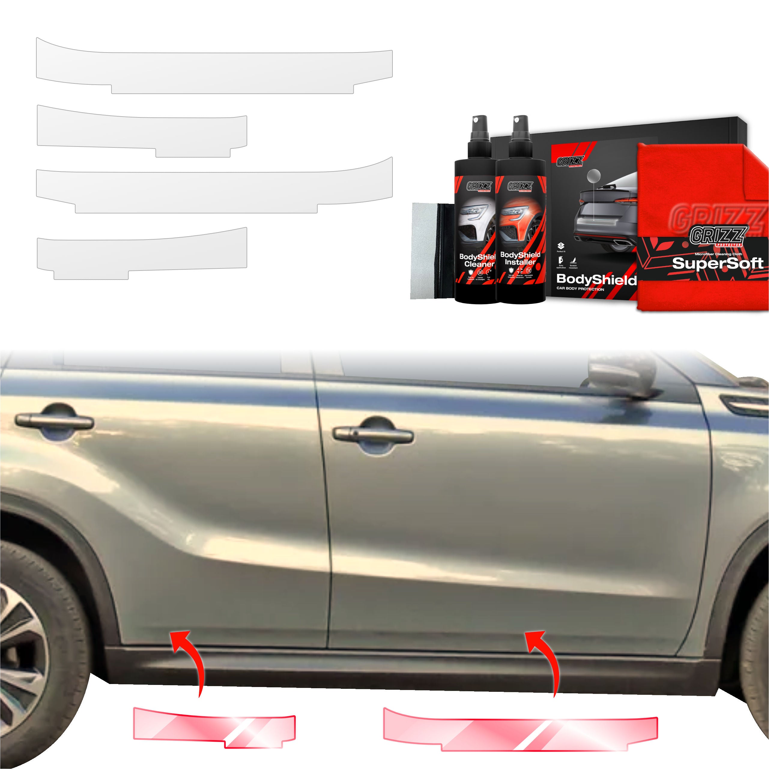 4in1 Schutzfolie Grizz Protector für Schweller - Suzuki Vitara Facelift (2024-2026)