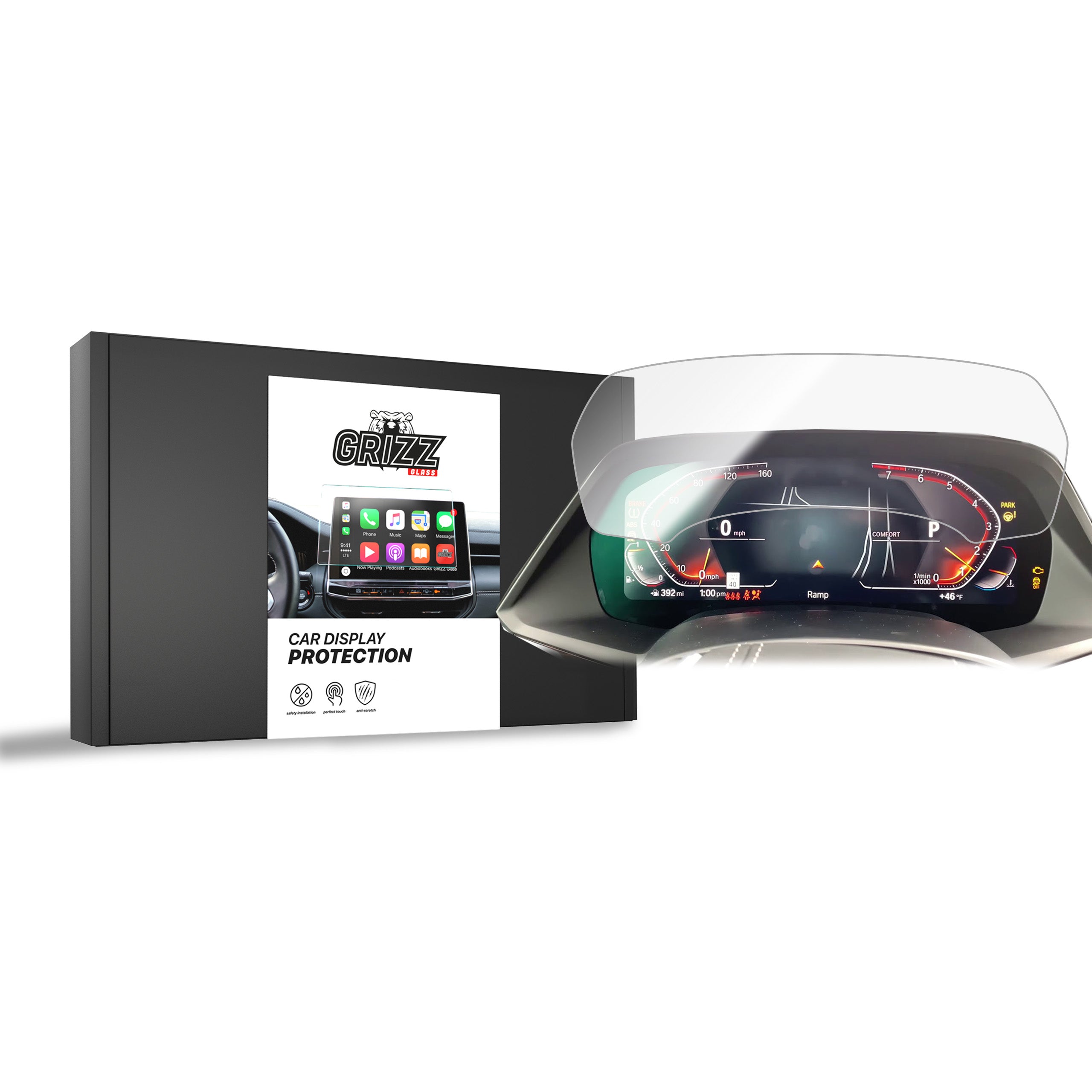 Keramische Autodisplayfolie für BMW X4 G02 Live Cockpit 12,25" (2018-2025), Grizz Protector