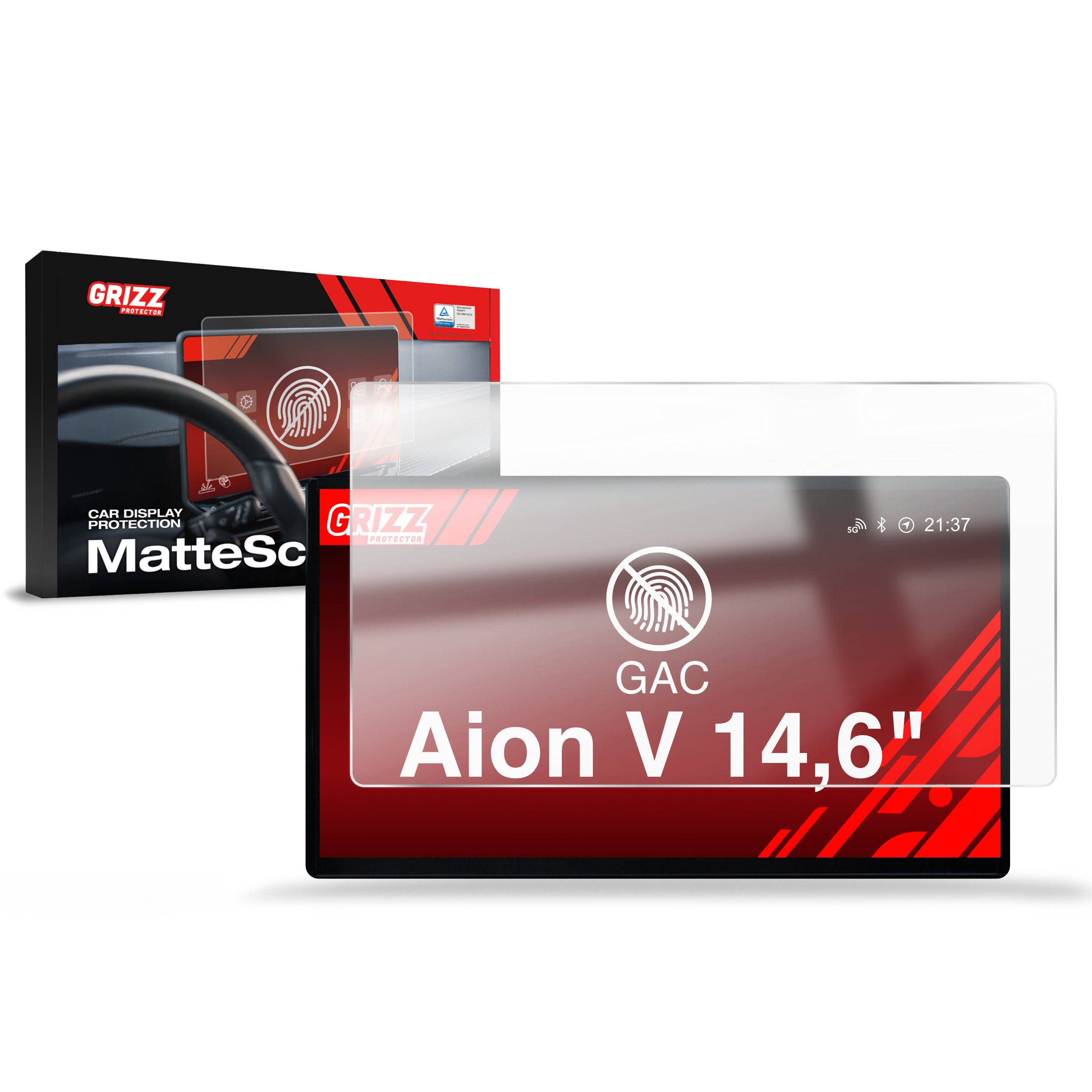 Matte Autodisplayfolie für GAC Aion V 14,6" (2024-2026), Grizz Protector