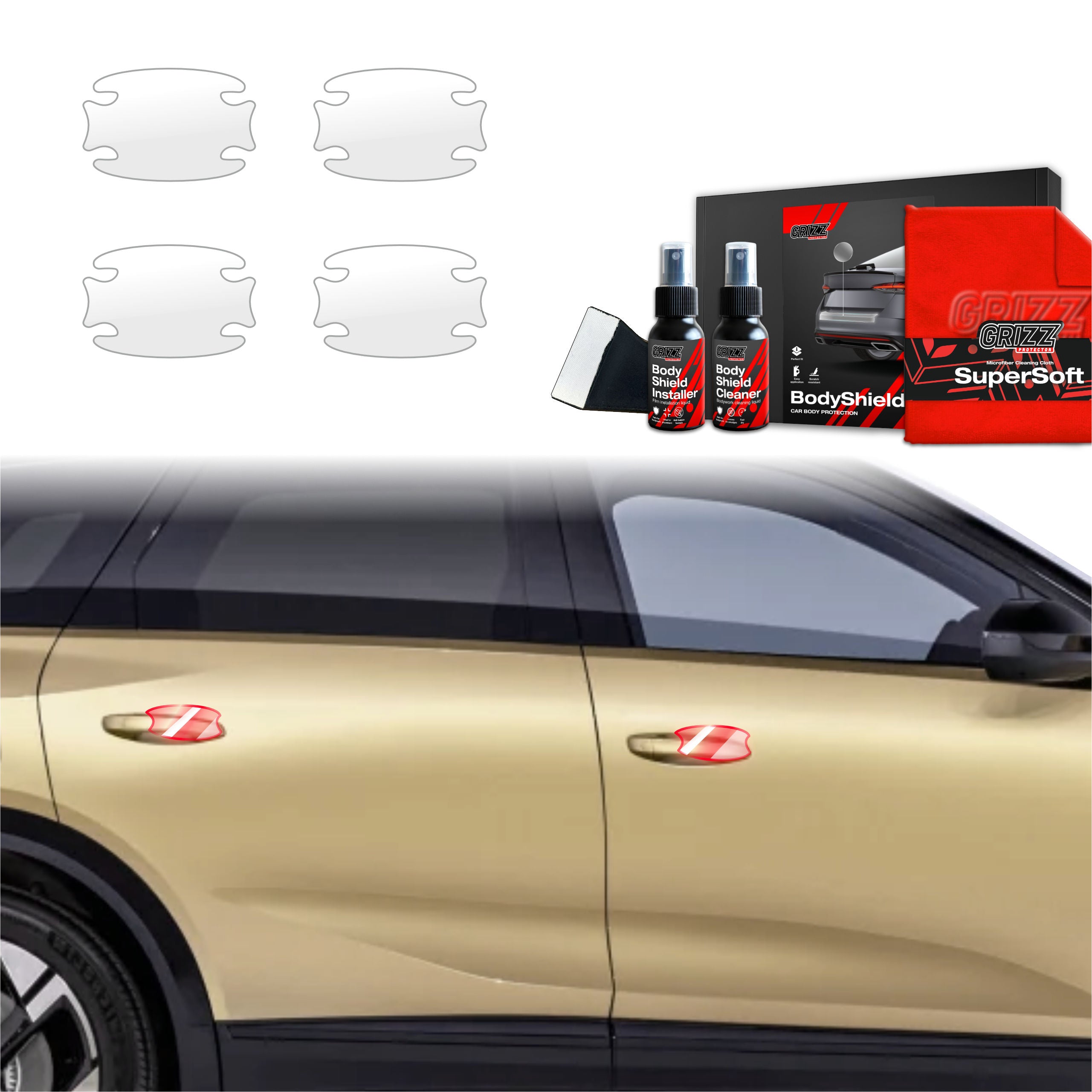 4in1 Schutzfolie Grizz Protector für Türgriffmulden - Opel Grandland (2025-2026)
