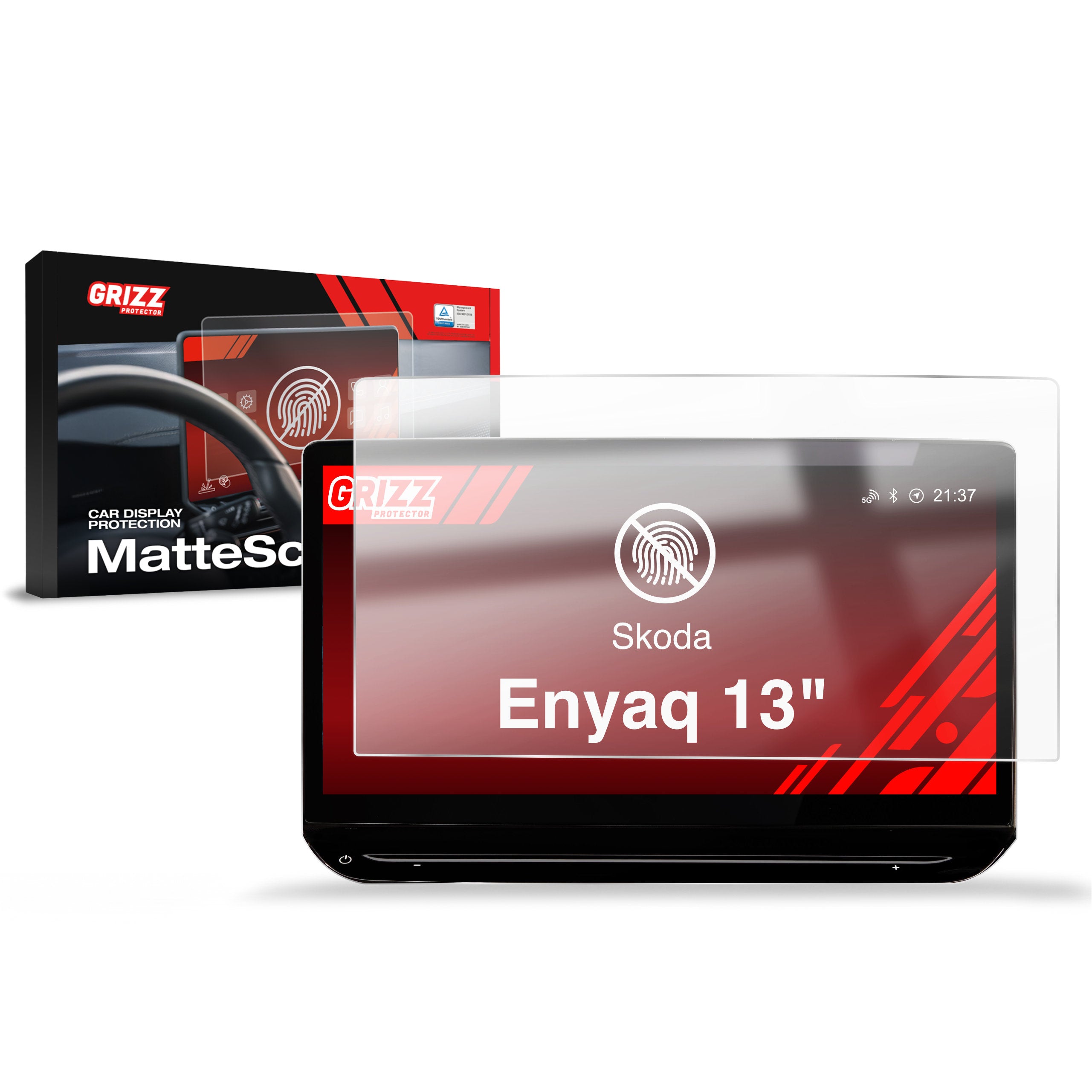 Matte Autodisplayfolie für Skoda Enyaq (2020-2026), Grizz Protector