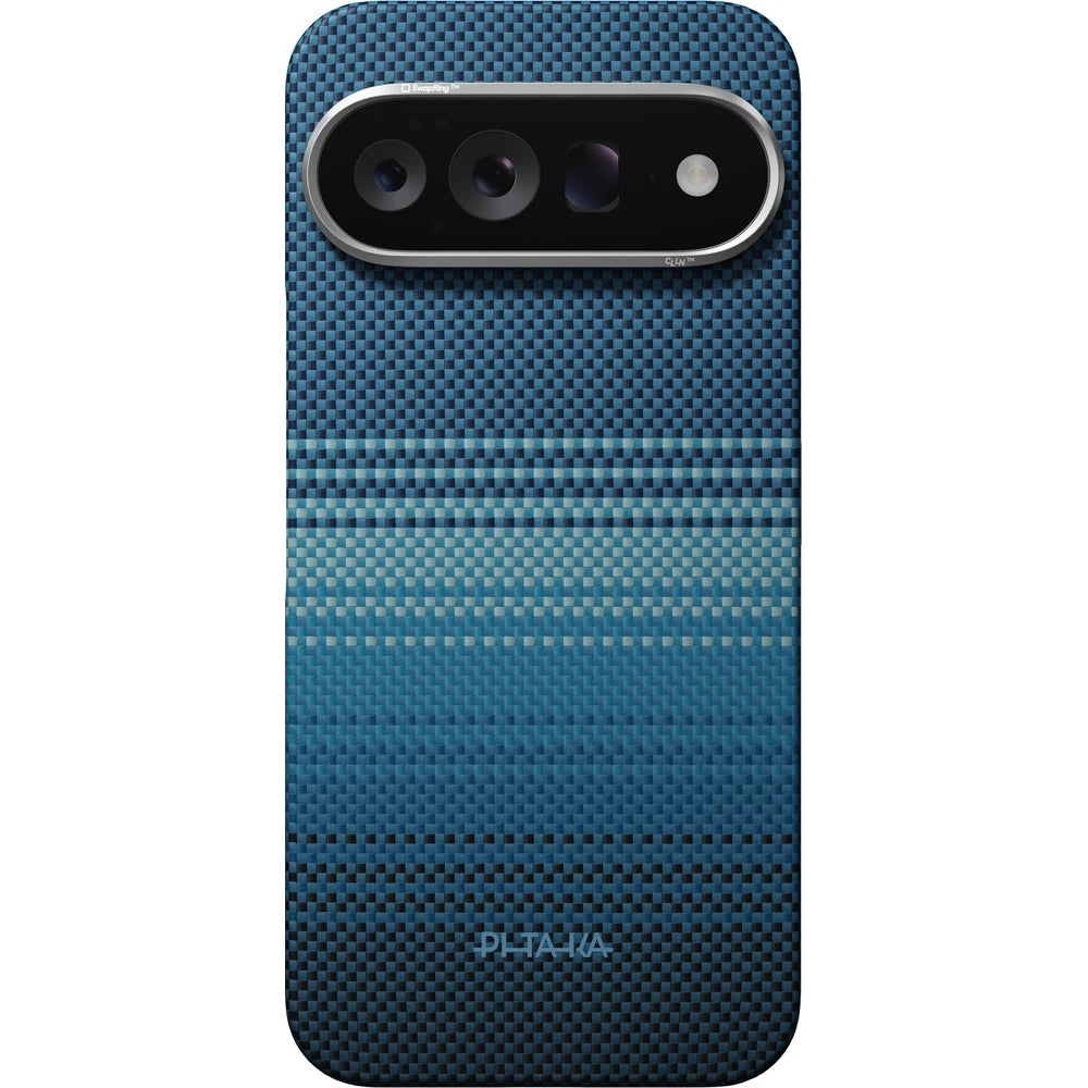 Aramid Handyhülle für Google Pixel 11 Pro XL, PITAKA Ultra-Slim Case mit MagSafe, Blau mit Kevlar (1/14)