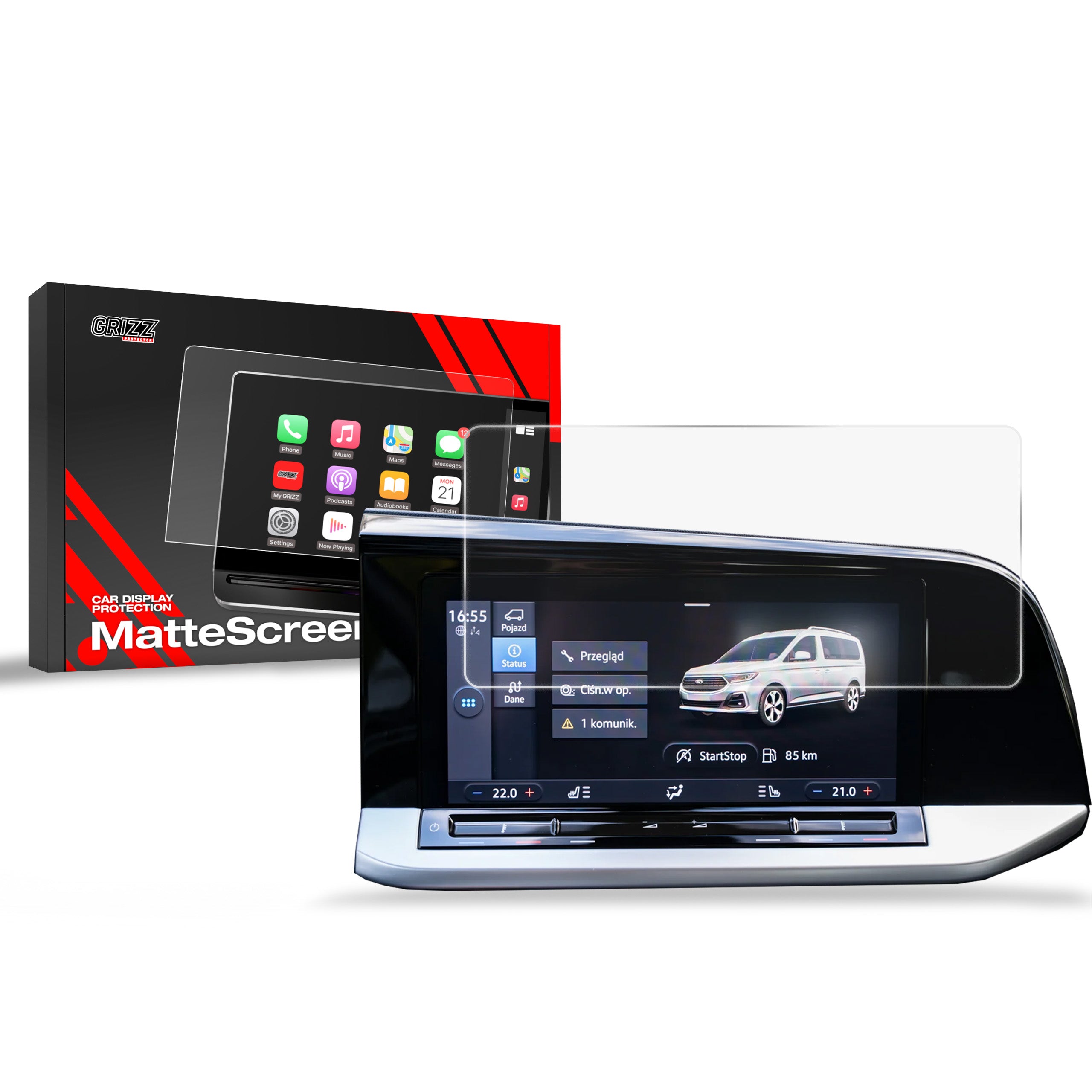 Matte Autodisplayfolie für Ford Tourneo Connect 4 10" (2022-2025), Grizz Protector