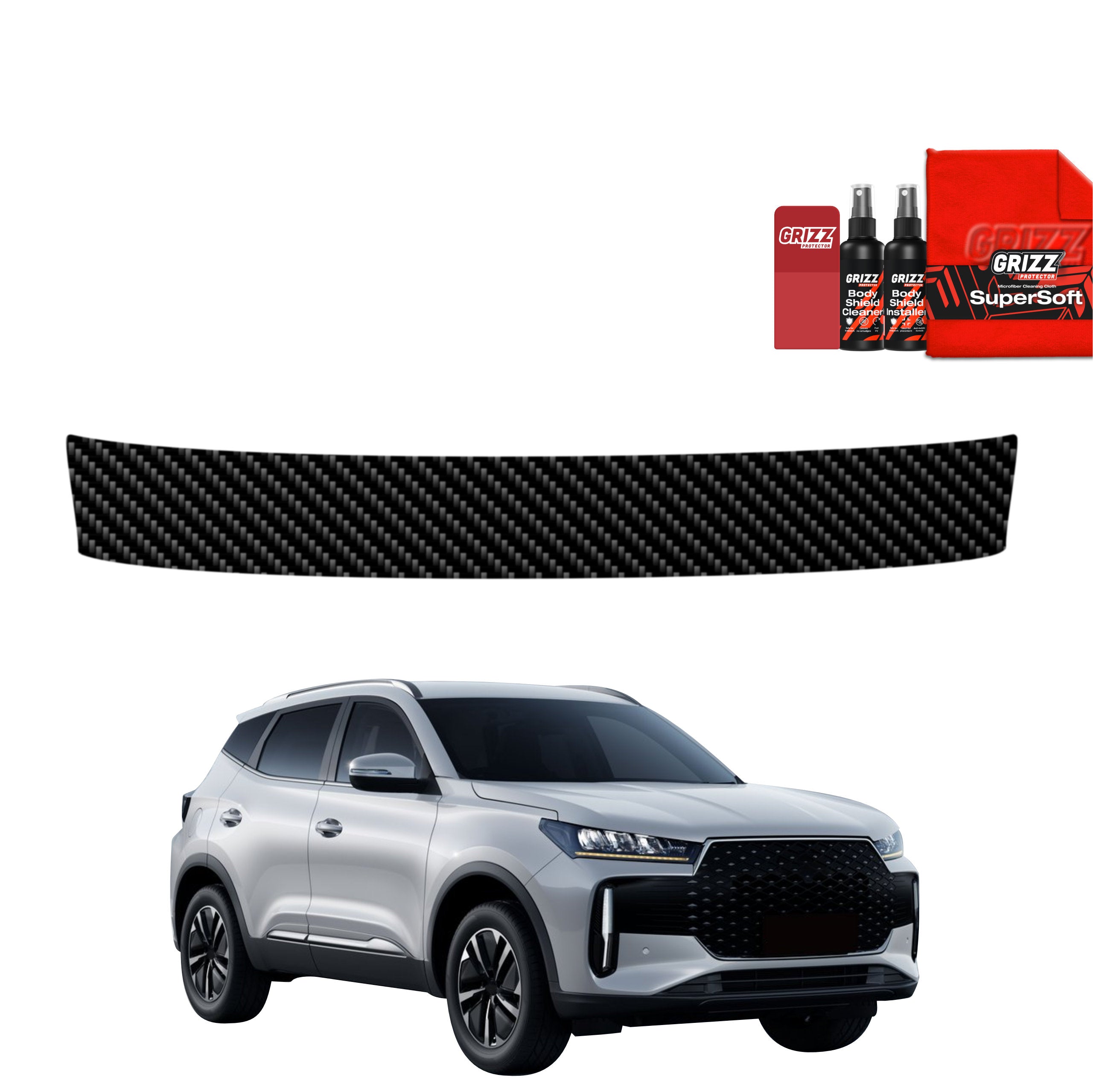 Kohlenstoff Schutzfolie Grizz Protector für Ladekante - Chery Tiggo 4 (2025-2026)